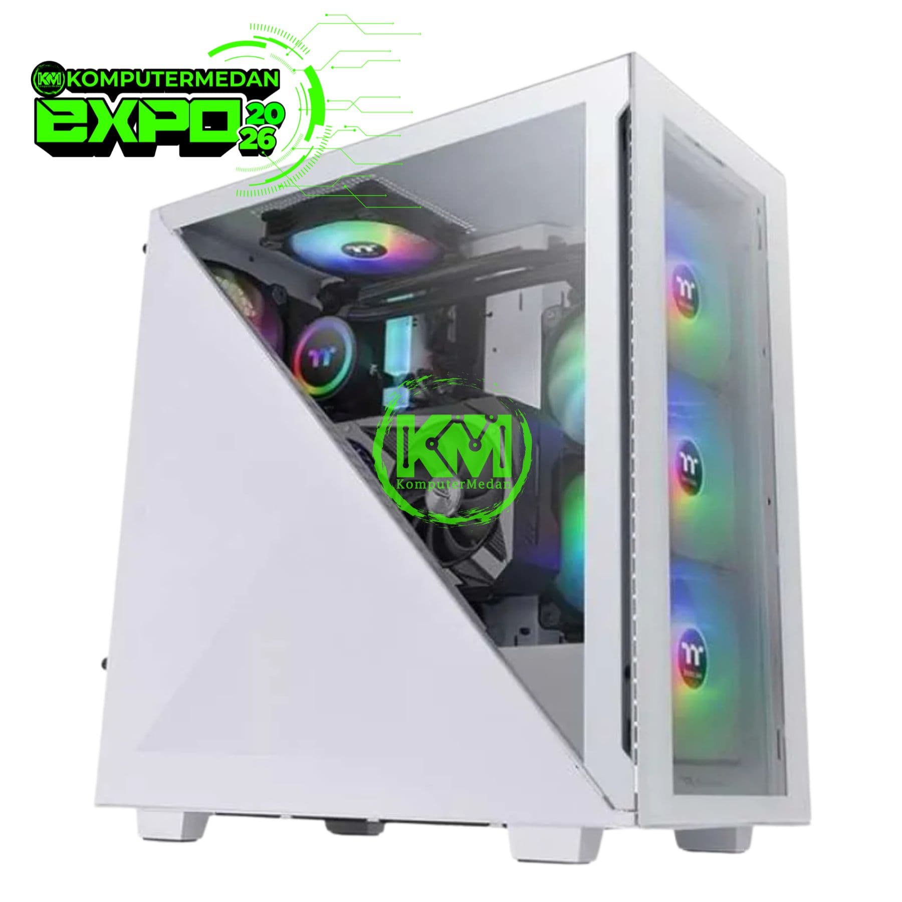 THERMALTAKE DIVIDER 300 TG ARGB SNOW GAMING CASING