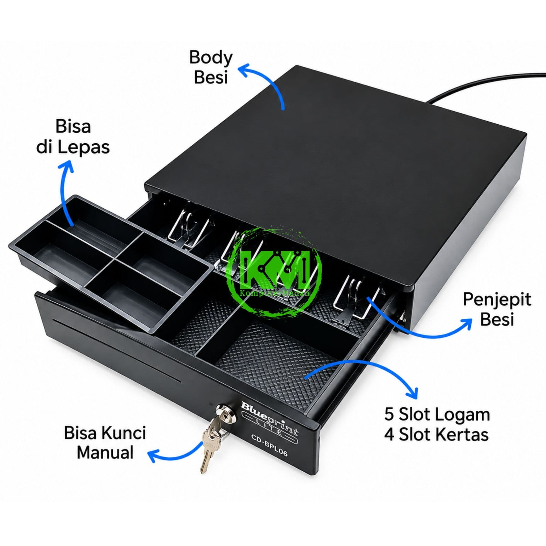 BLUEPRINT LITE CASH DRAWER 332x365x97 CD-BPL06 - Image 2