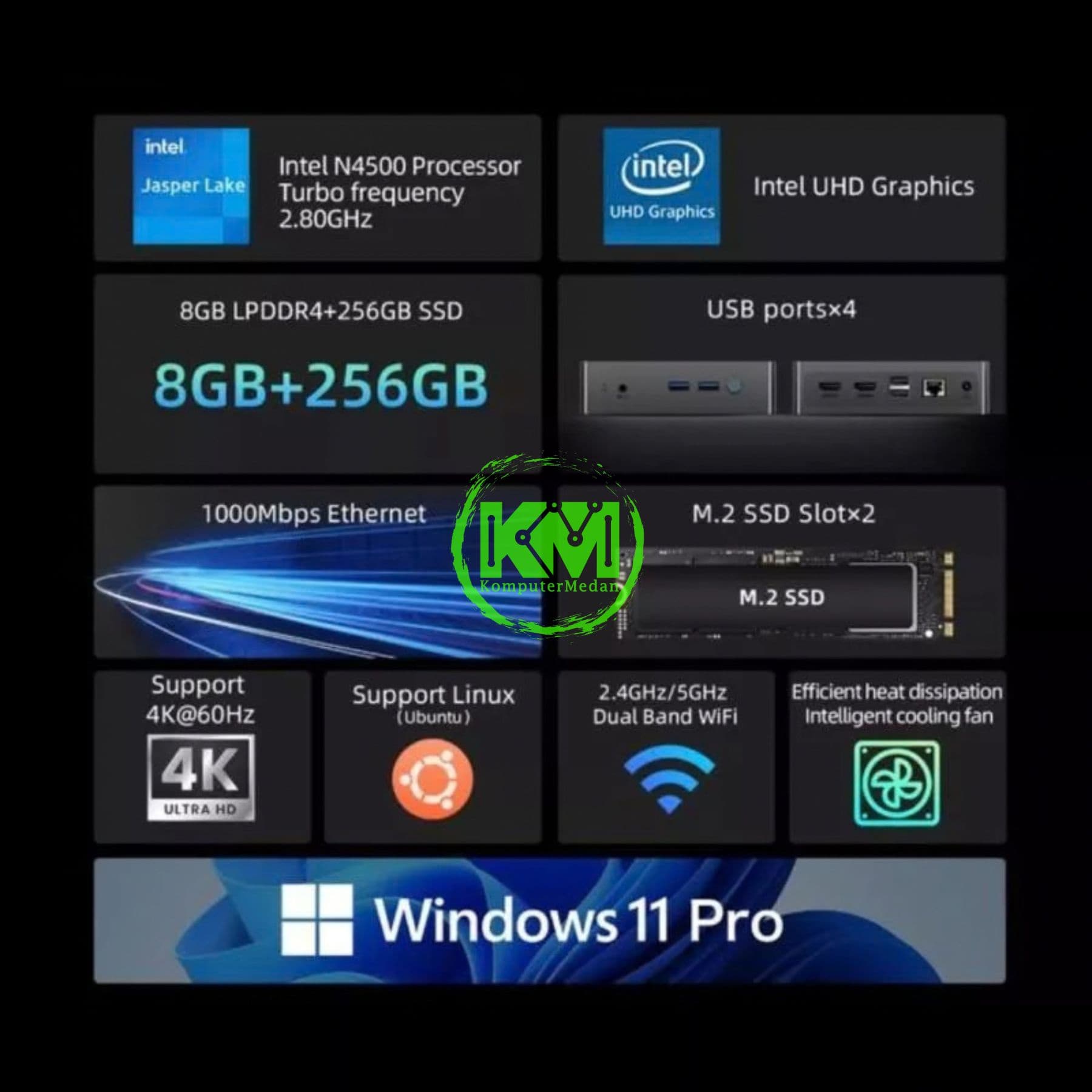 IWARE MINI PC BMAX B3 PRO N5095/4500 PROCESSOR - Image 6