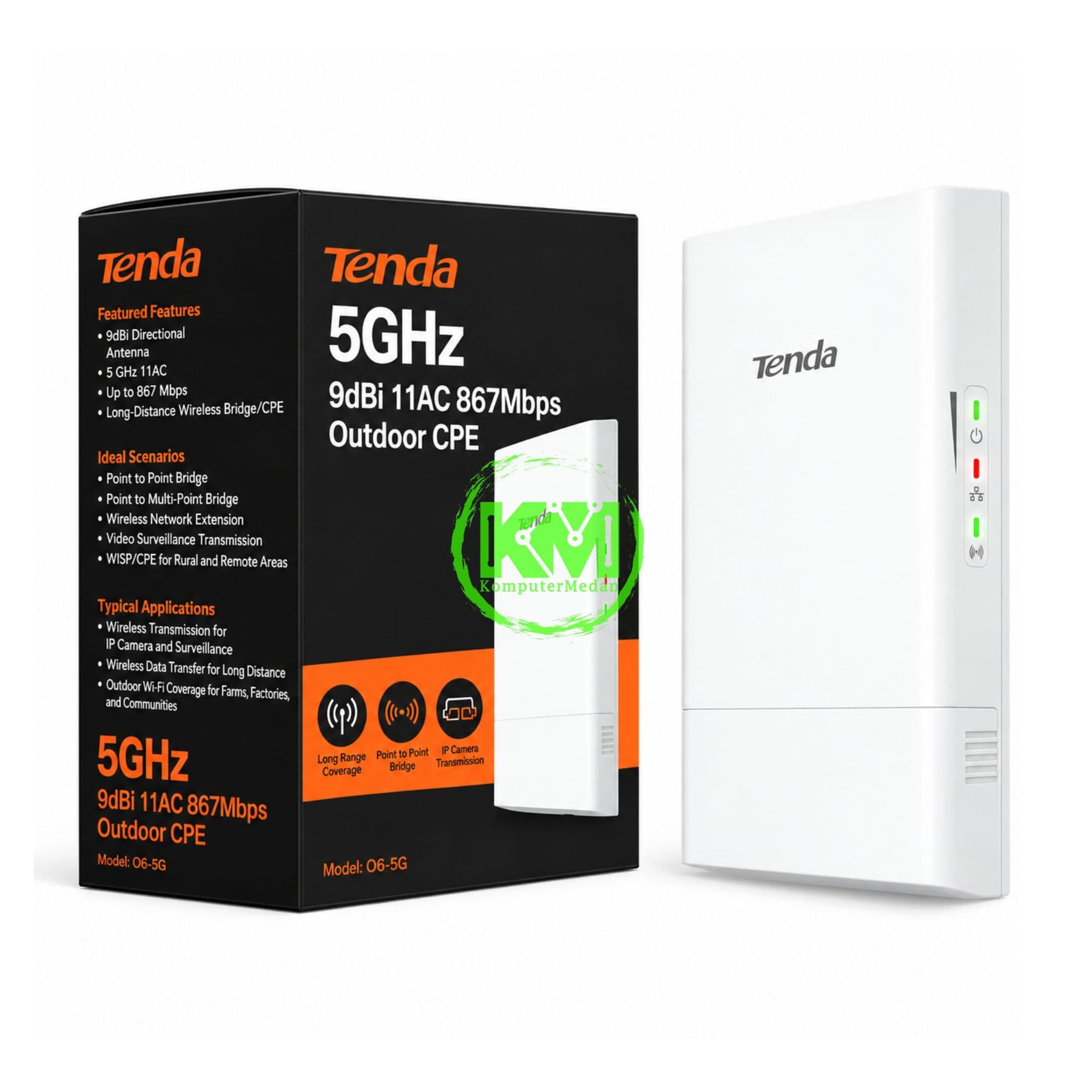 TENDA O1 5G 5GHZ 9DBI 867MBPS OUTDOOR CPE