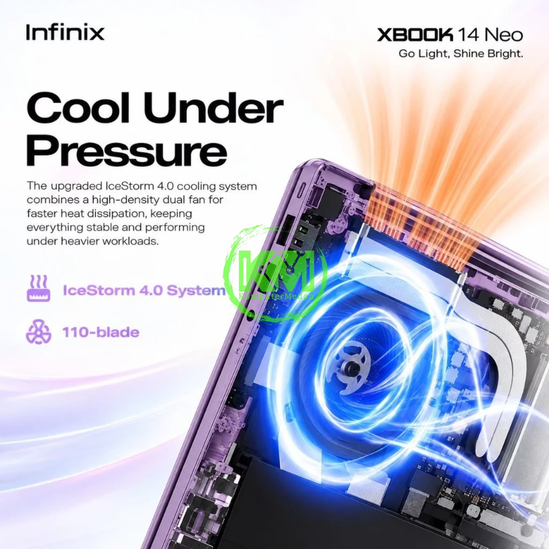 INFINIX XBOOK 14 NEO CORE i3-1315U 8GB DDR4 SSD 256GB TWILIGHT PURPLE - Image 5