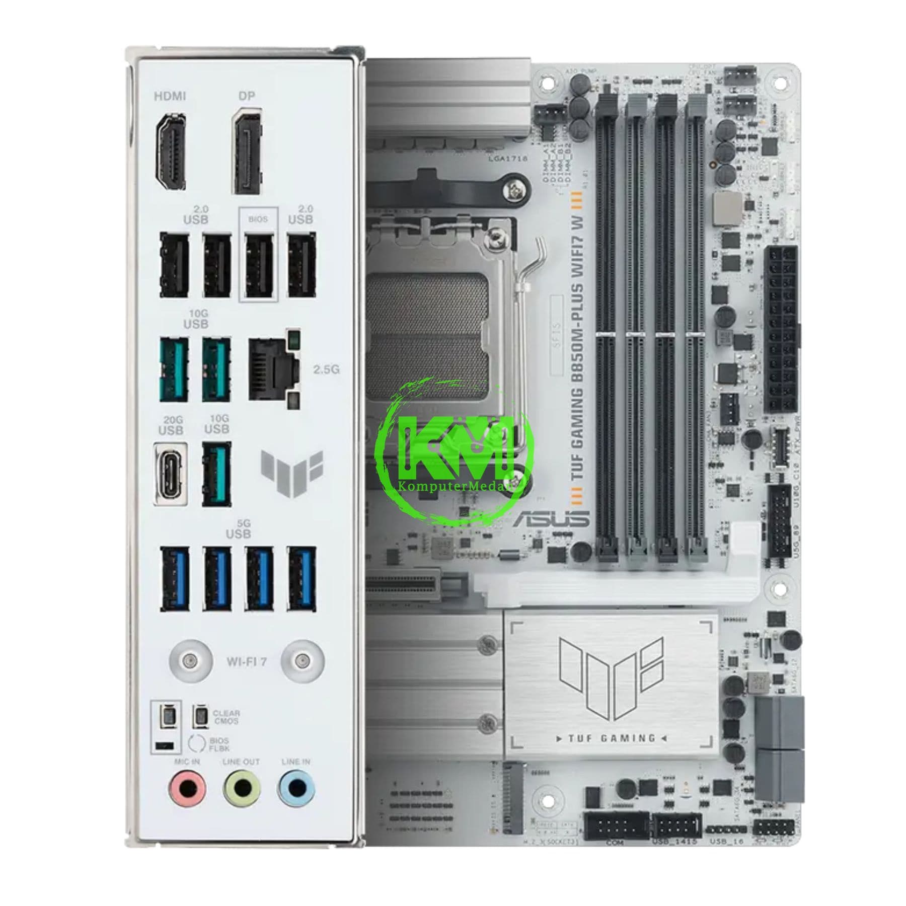 ASUS TUF GAMING B850M PLUS WIFI7 WHITE MOTHERBOARD - Image 4