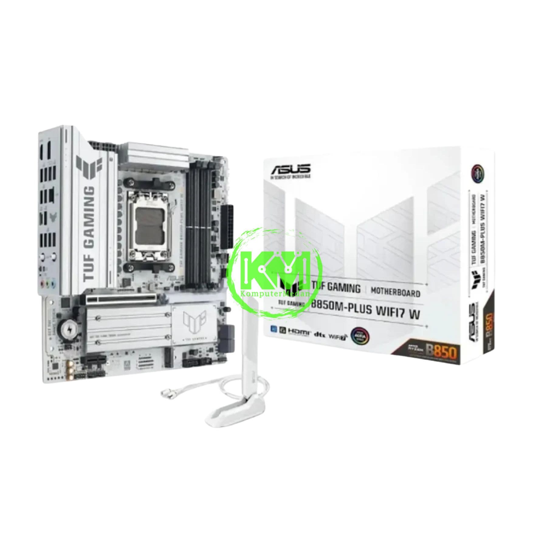 ASUS TUF GAMING B850M PLUS WIFI7 WHITE MOTHERBOARD