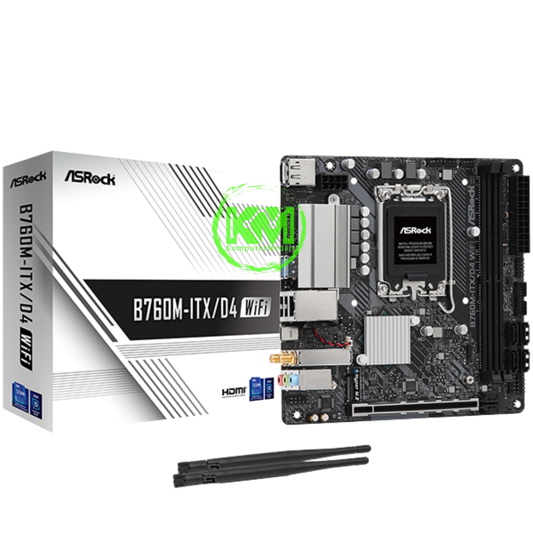 ASROCK B760M-ITX/D4 WIFI MOTHERBOARD - Image 1