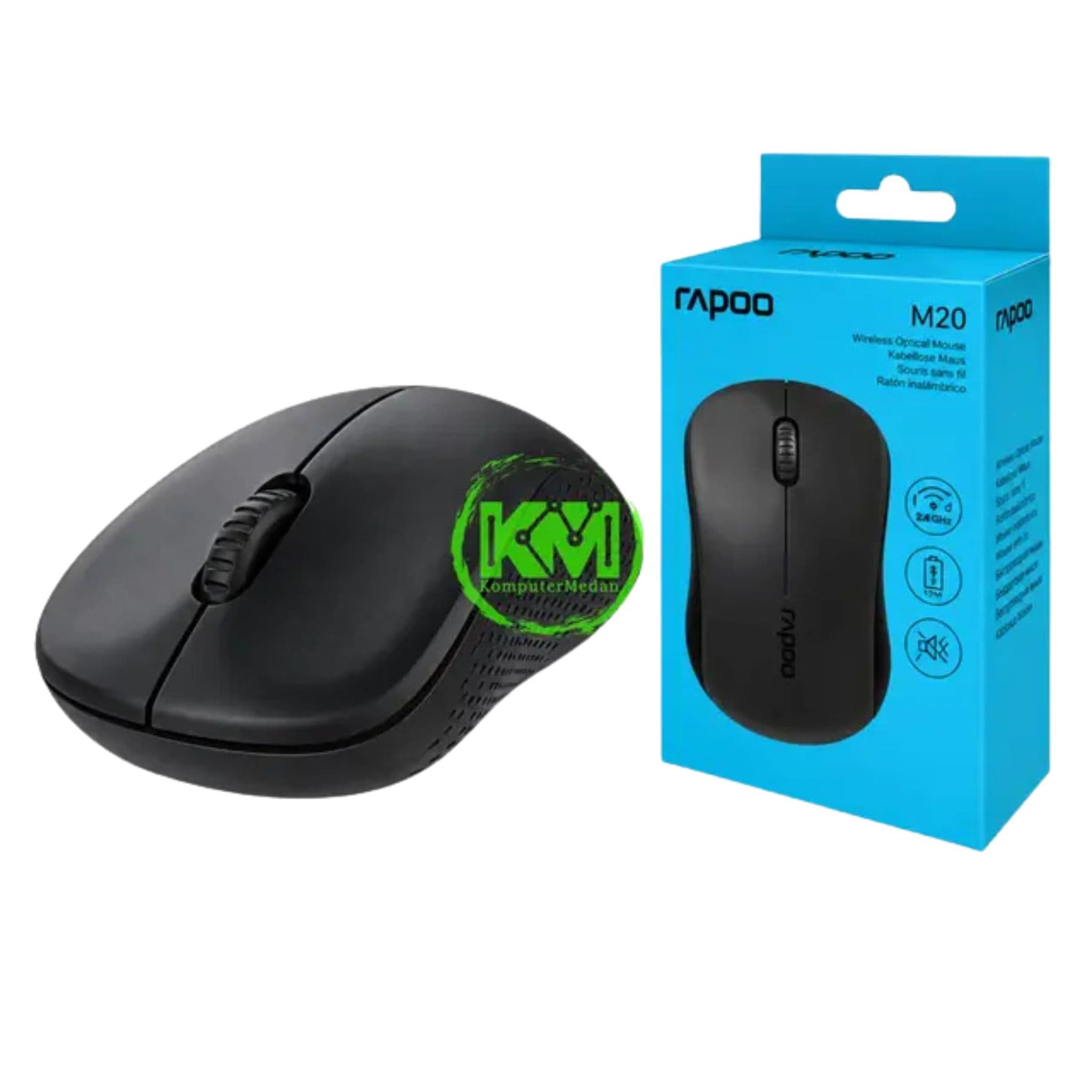 RAPOO WIRELESS M20 MOUSE (BLACK)