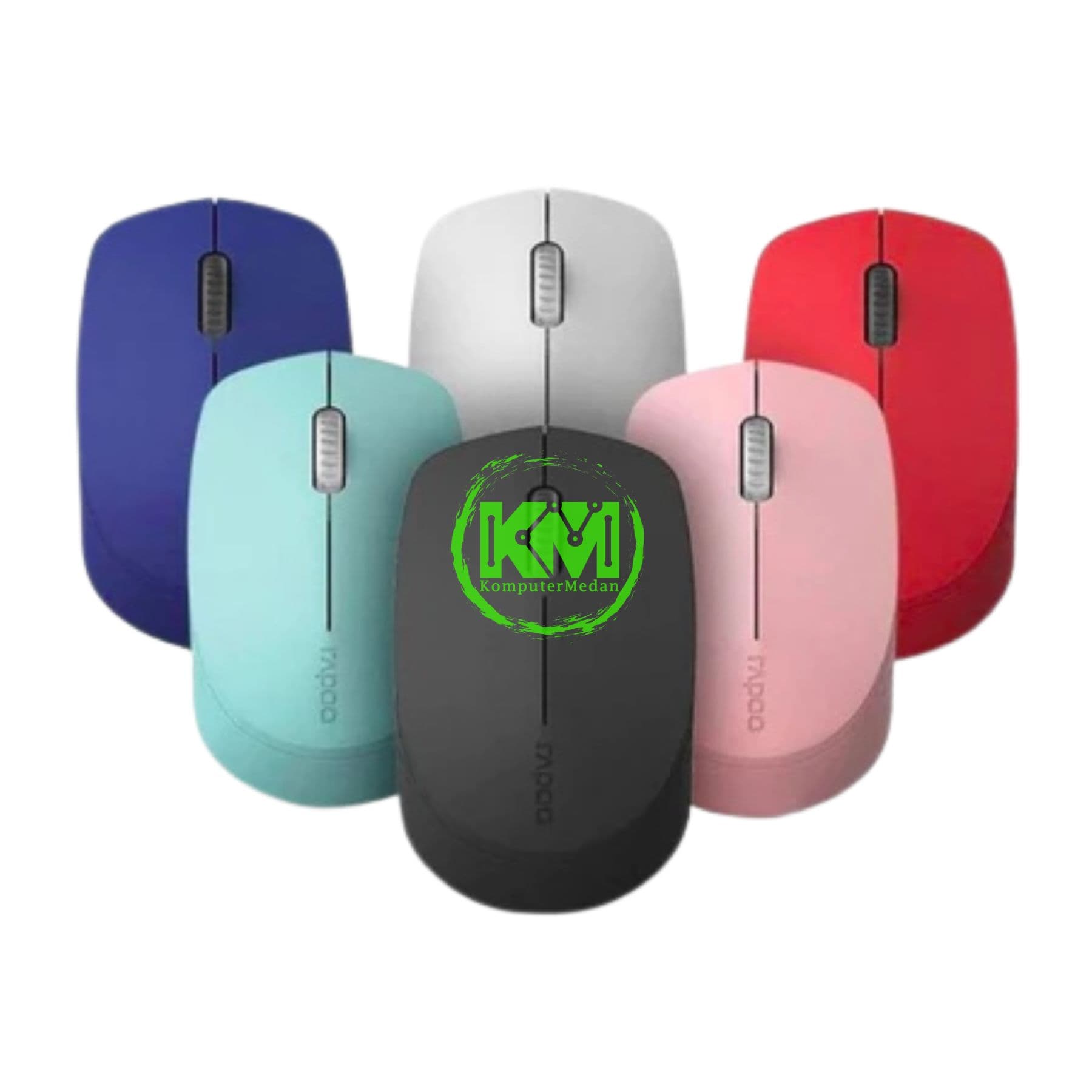 RAPOO WIRELESS MULTIMODE SILENT M100 MOUSE (BLUE/RED/DARK GREY/LIGHT GREY/GREEN/PINK)