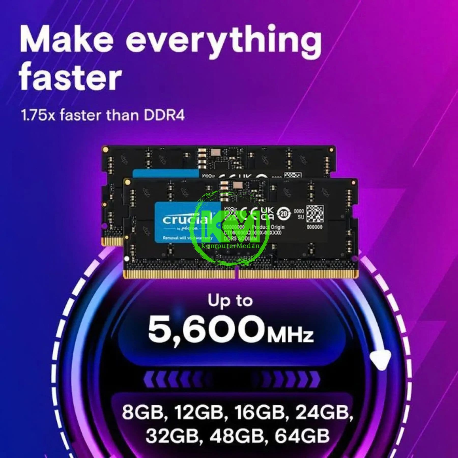 CRUCIAL SODIMM DDR5 16GB 5600MHZ CL46 - Image 3