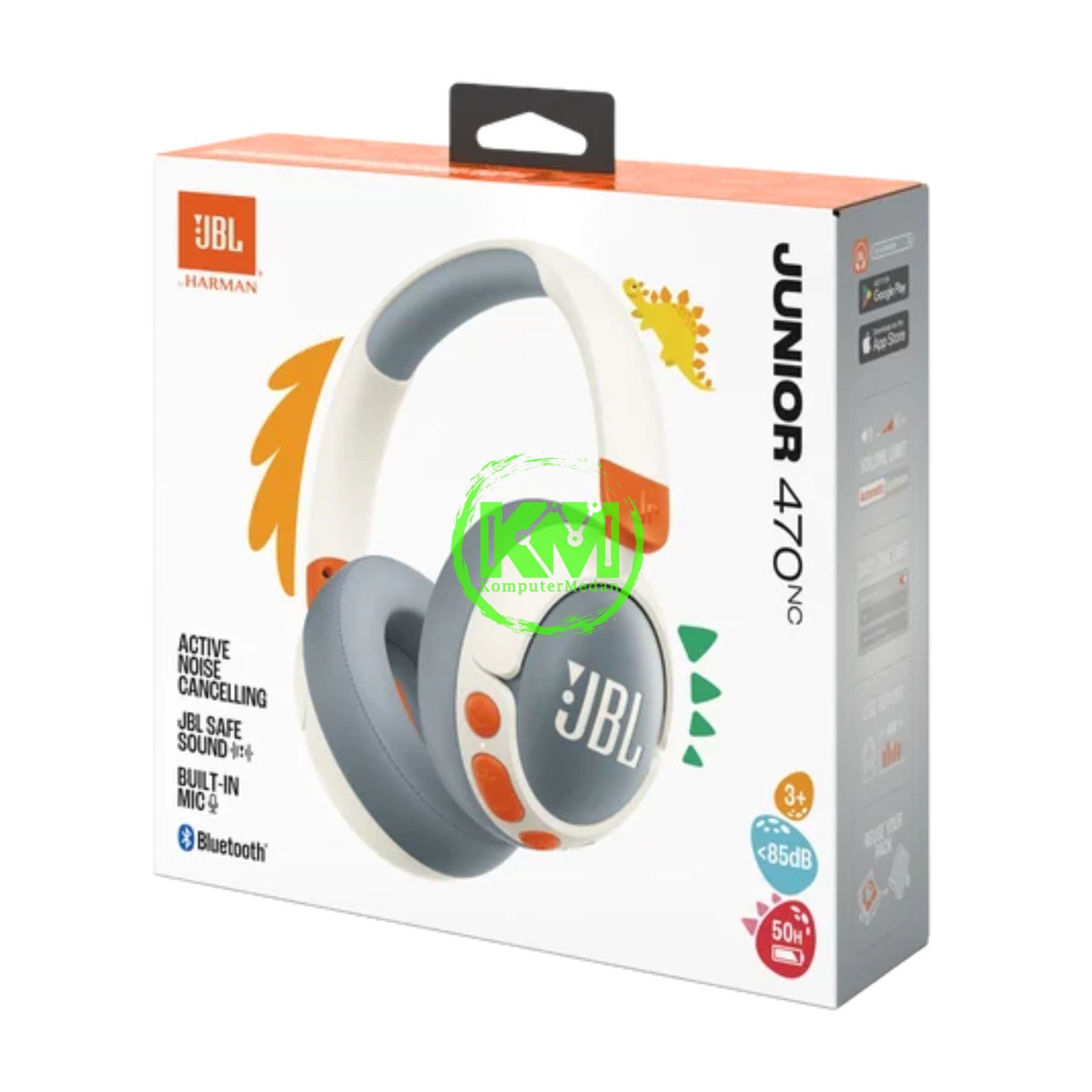 JBL JUNIOR 470 NC HEADPHONE ON-EAR NIRKABEL
