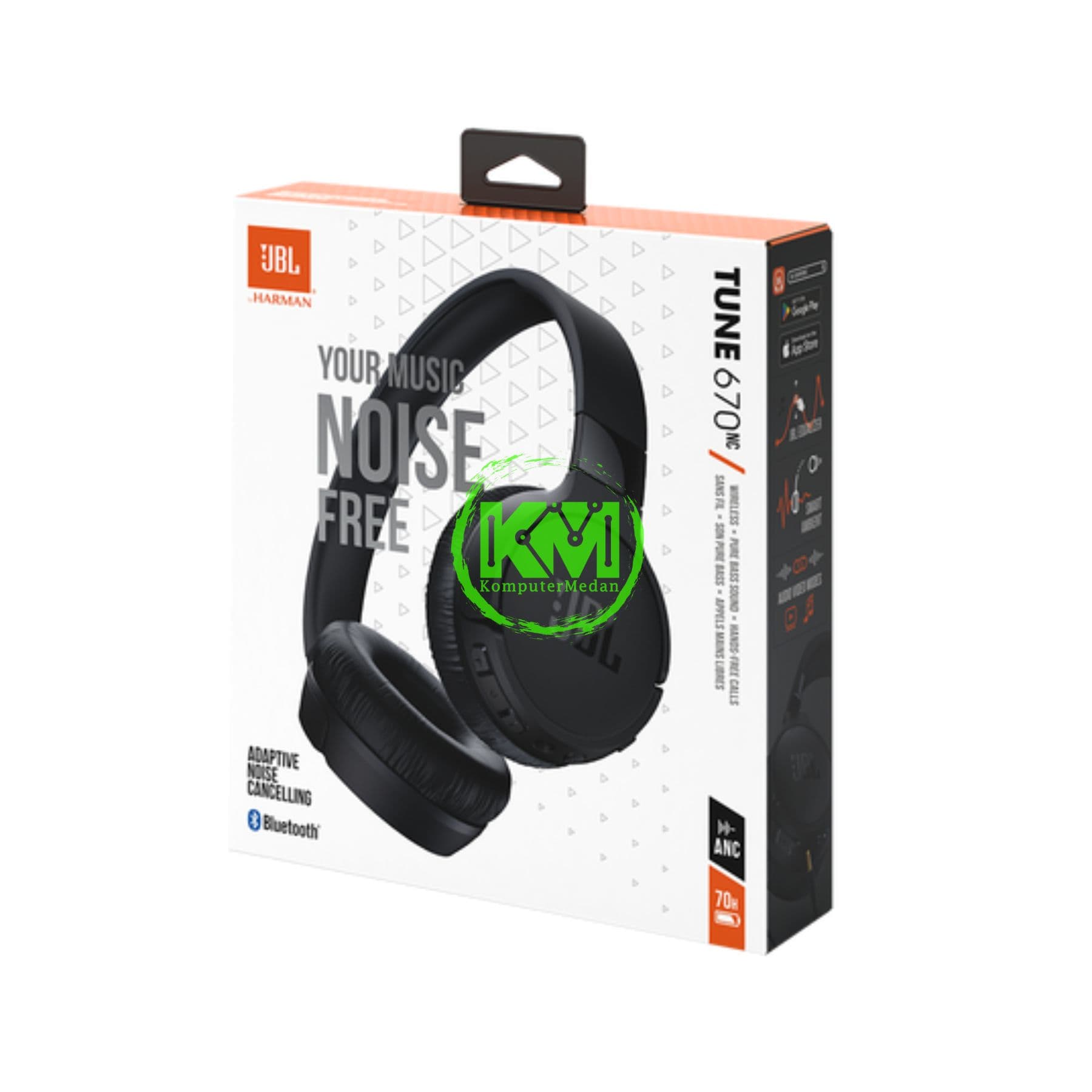 JBL TUNE 670BT NC WIRELESS ON-EAR BLUETOOTH HEADPHONE