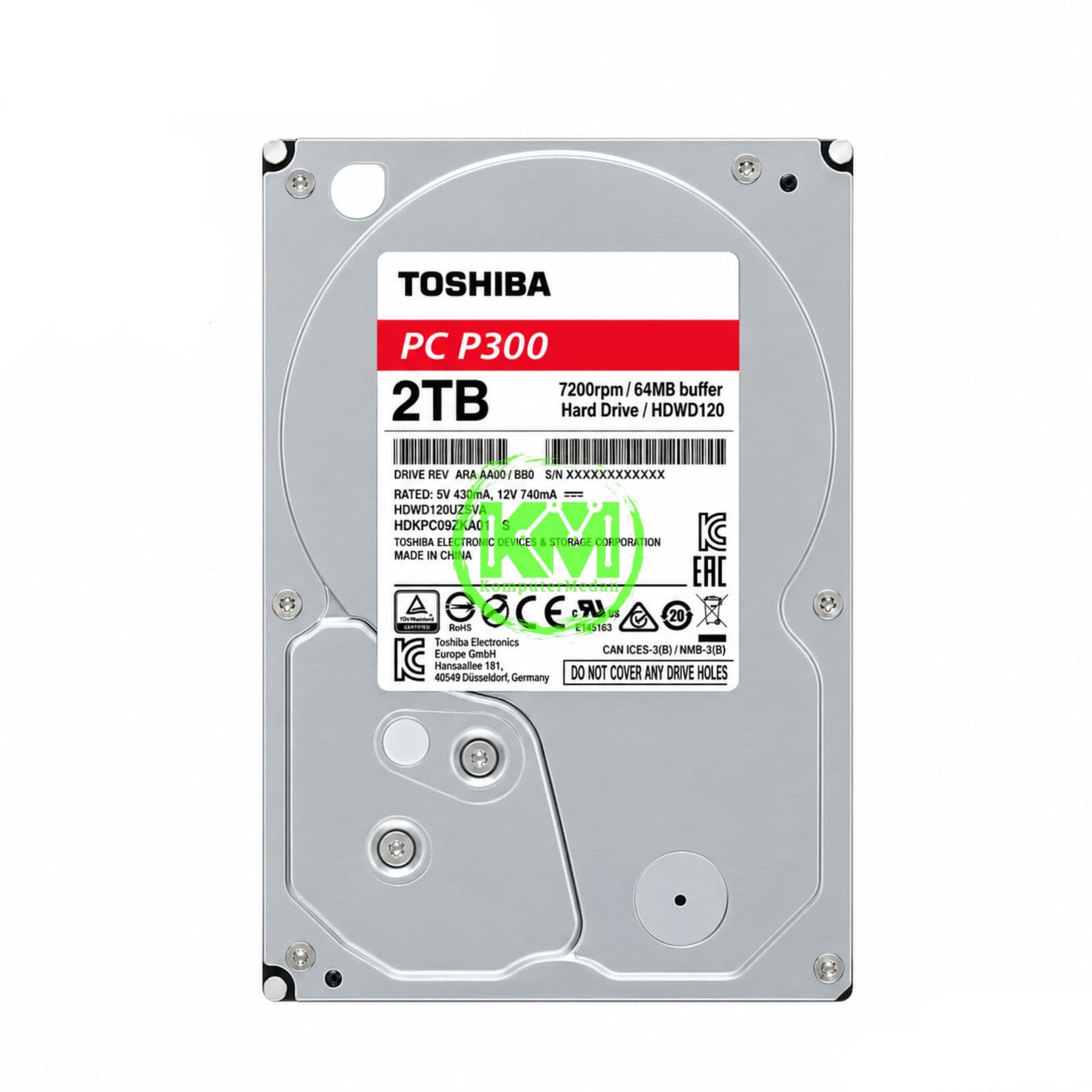 TOSHIBA P300 INTERNAL HDD 2TB - Image 2