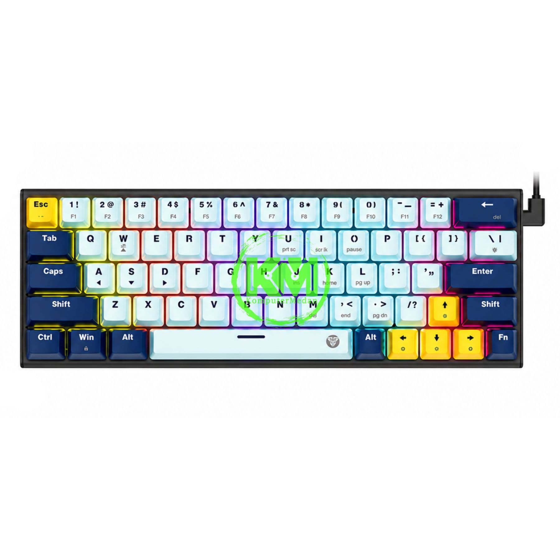 FANTECH MORI ATOM63 MK874V2 MECHANICAL KEYBOARD - BLUE NAVY/NAVY BLUE (SWITCH TARO/ROSIE) - Image 3