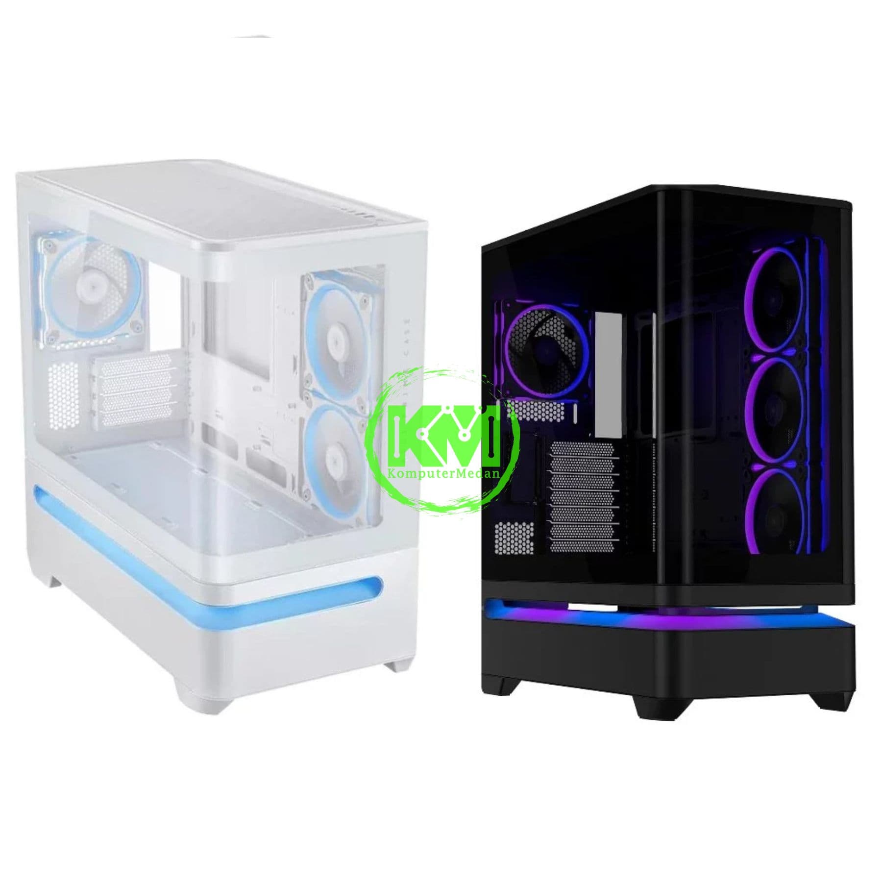 ASUS PRIME AP304 TG ARGB BLACK & WHITE CASING
