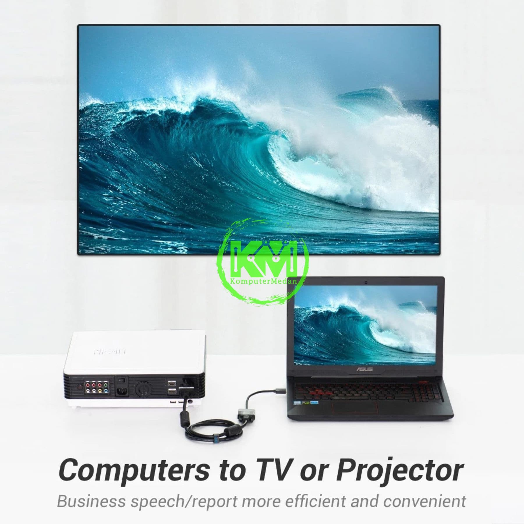VENTION HDMI TO VGA CONVERTER 0.15M BLACK (42154) - Image 3
