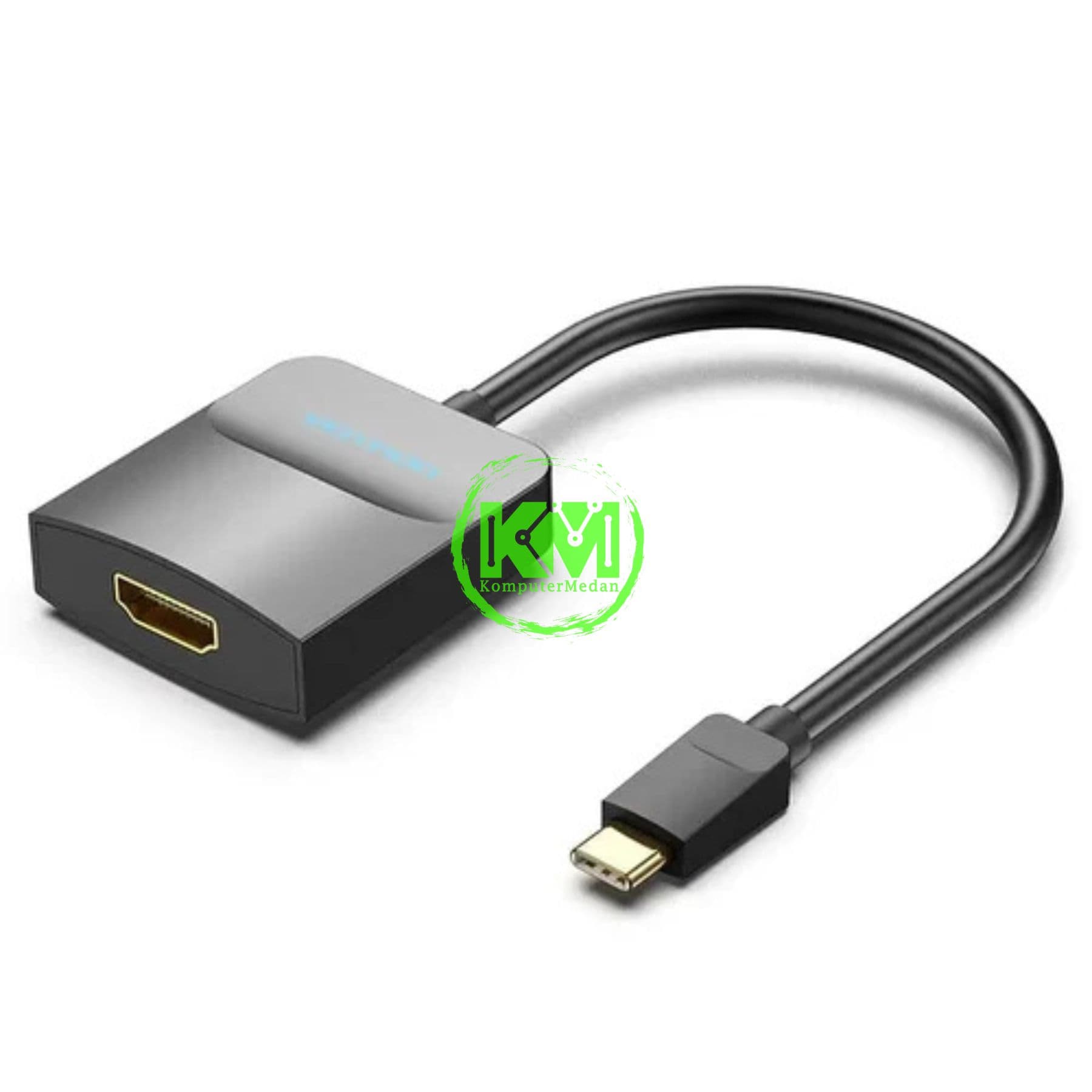 VENTION TYPE-C TO HDMI ADAPTER 0.15M BLACK ABS TYPE (TDCBB) - Image 1