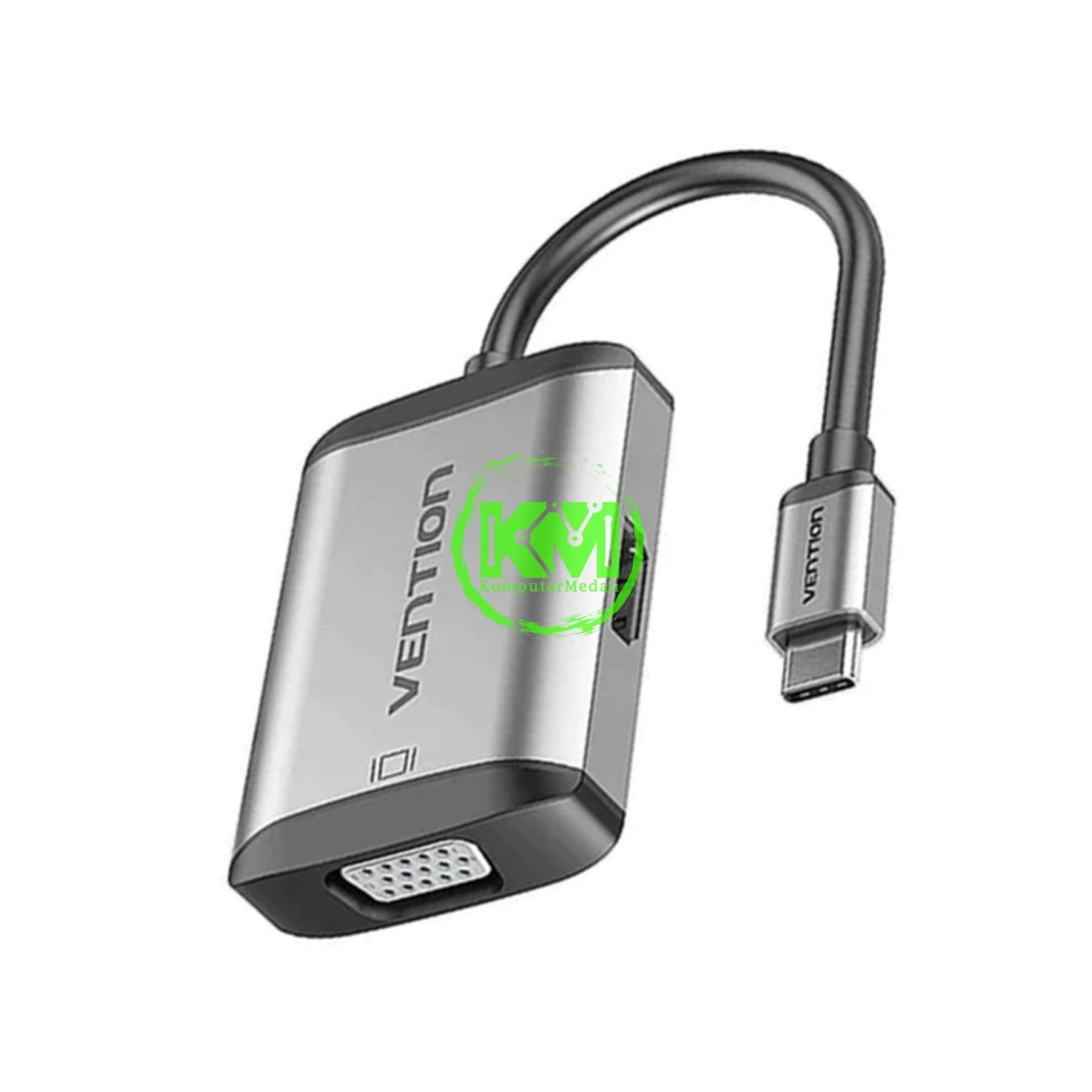 VENTION TYPE-C TO HDMI/VGA/USB3.0/PD CONVERTER 0.15M GRAY METAL TYPE (TFAHB) - Image 2
