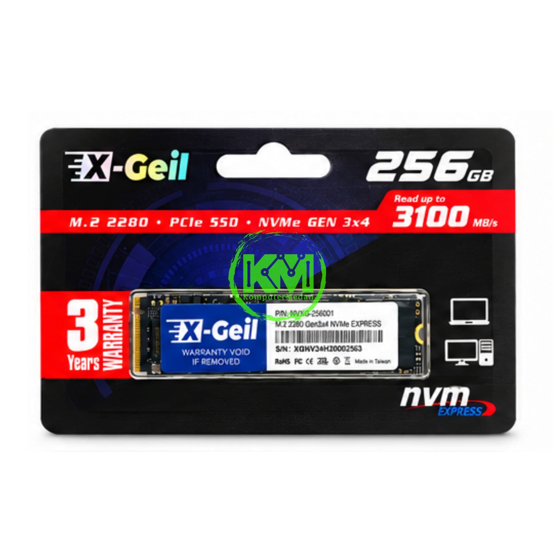 EXGEIL NVME 256GB SSD