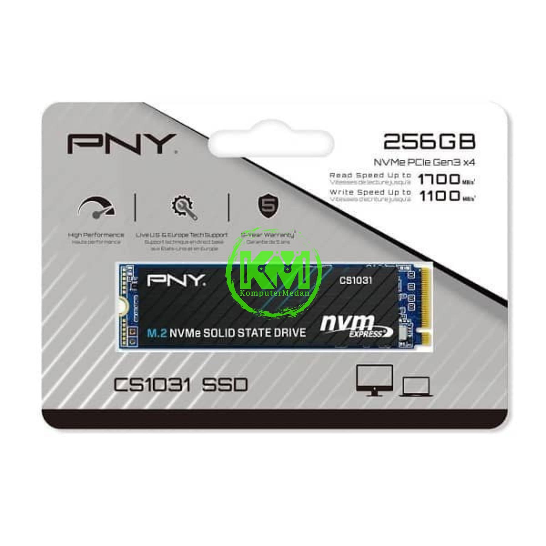 PNY SC1031 256GB NVME 3.0 SSD