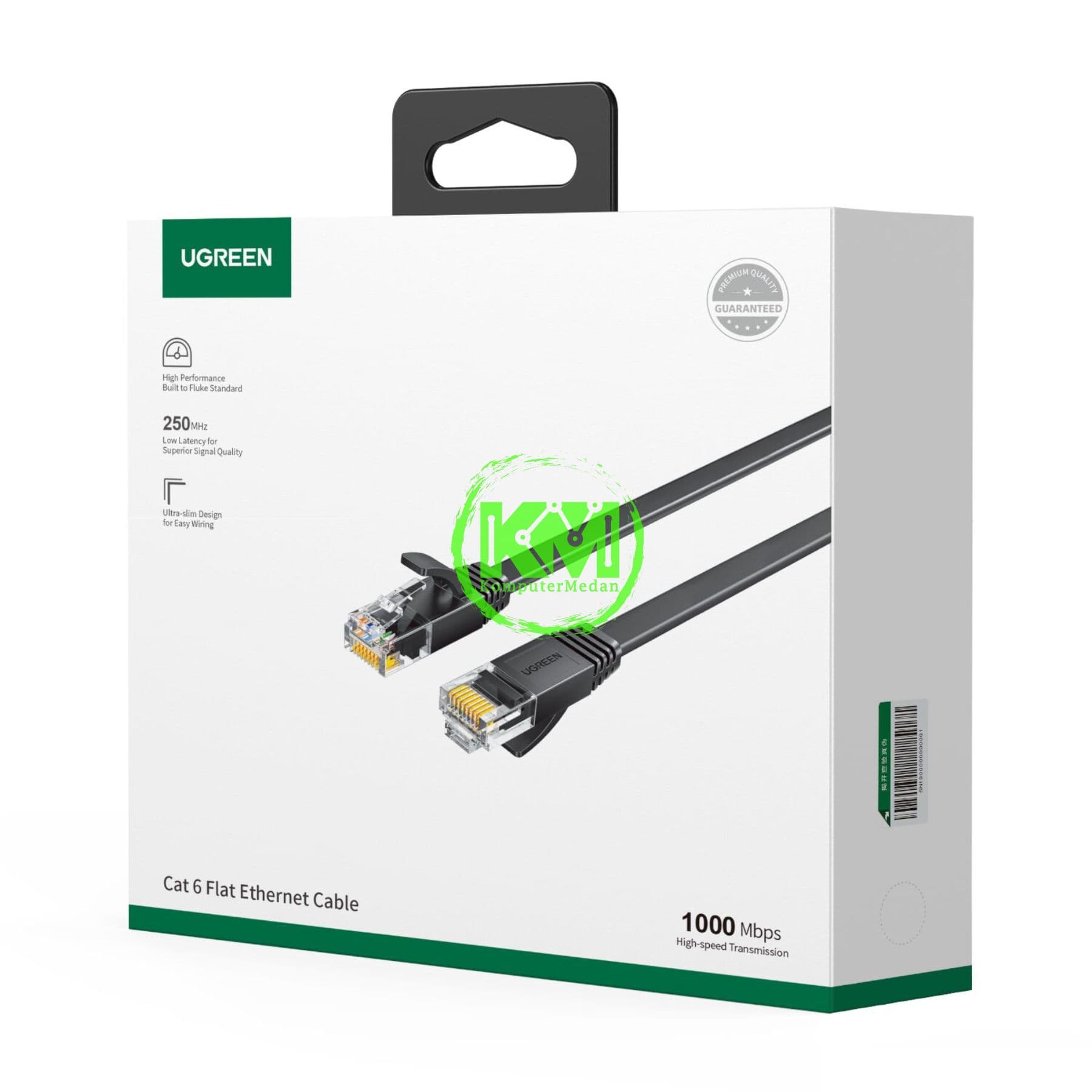 UGREEN CABLE CAT 6 U/UTP ETHERNET 2M BLACK / 50192 - Image 1