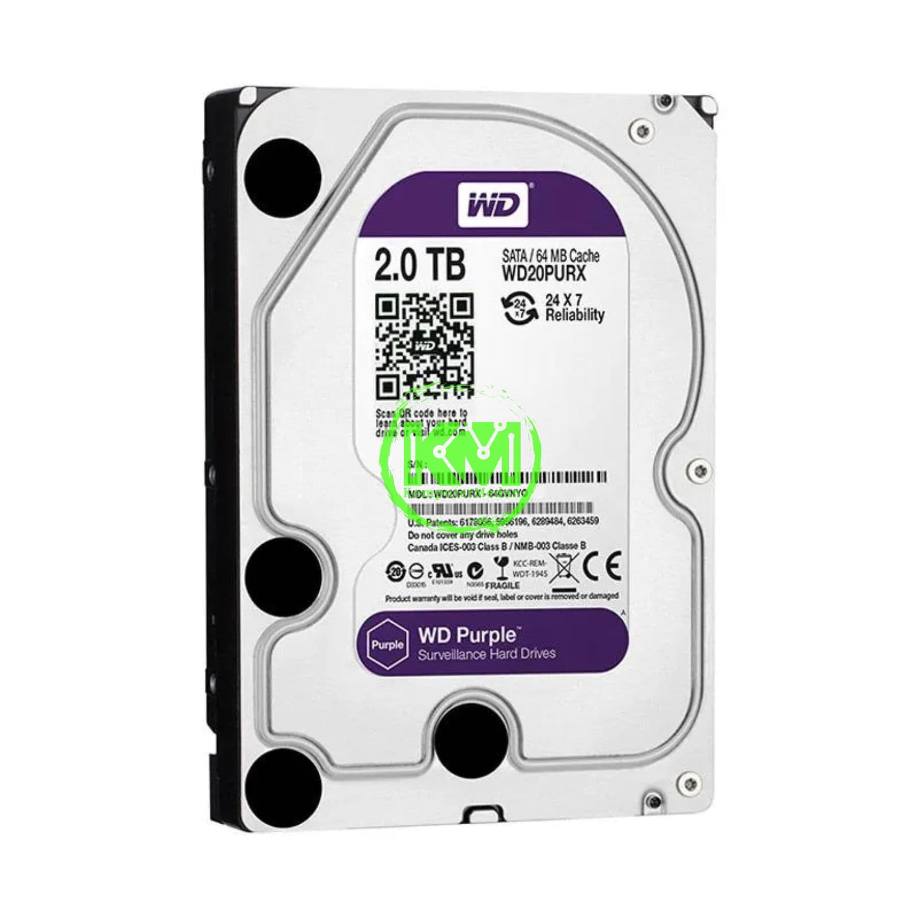 WD PURPLE 2TB CCTV HDD - Image 3