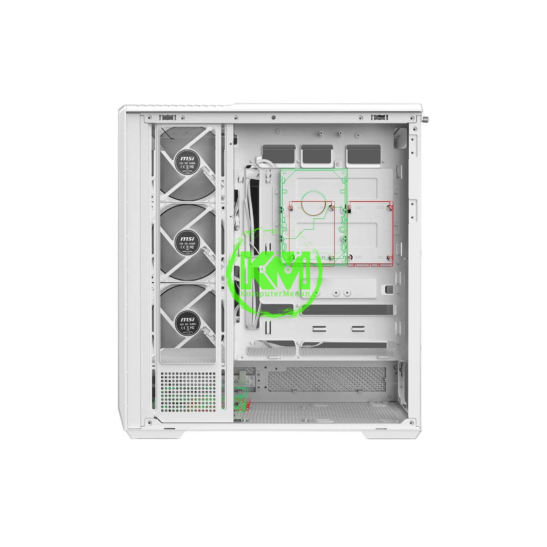 MSI MAG PANO 130R PZ WHITE GAMING CASING - Image 4