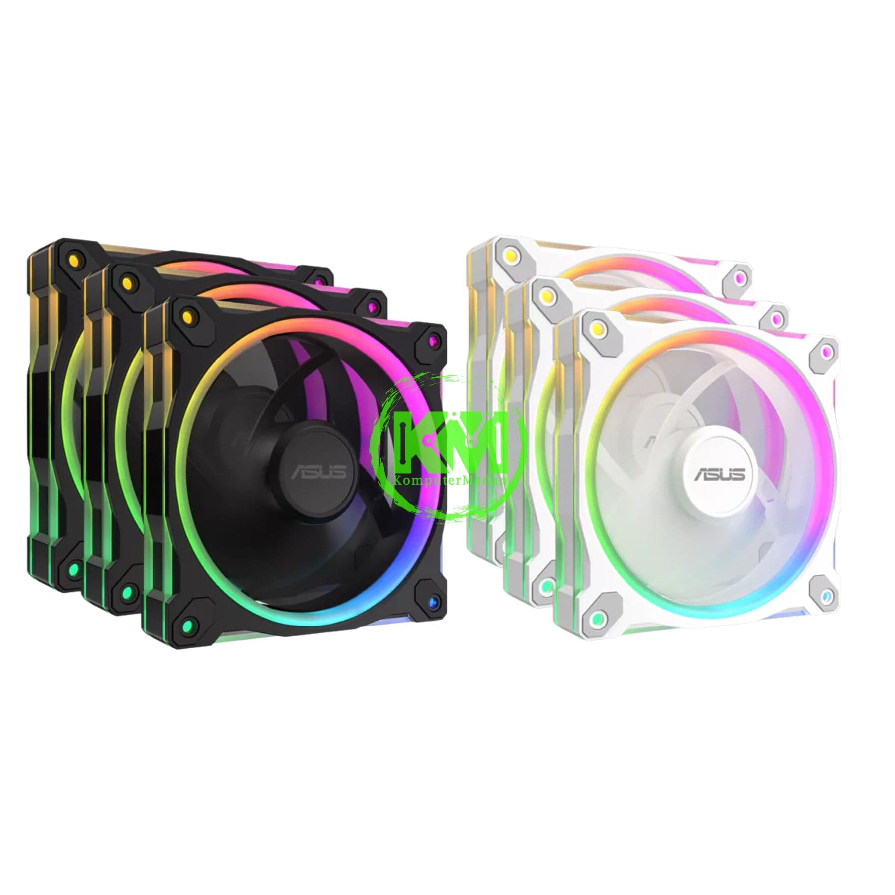 ASUS PRIME MR120 ARGB REVERSE 3 IN 1 BLACK I WHITE FAN CASING