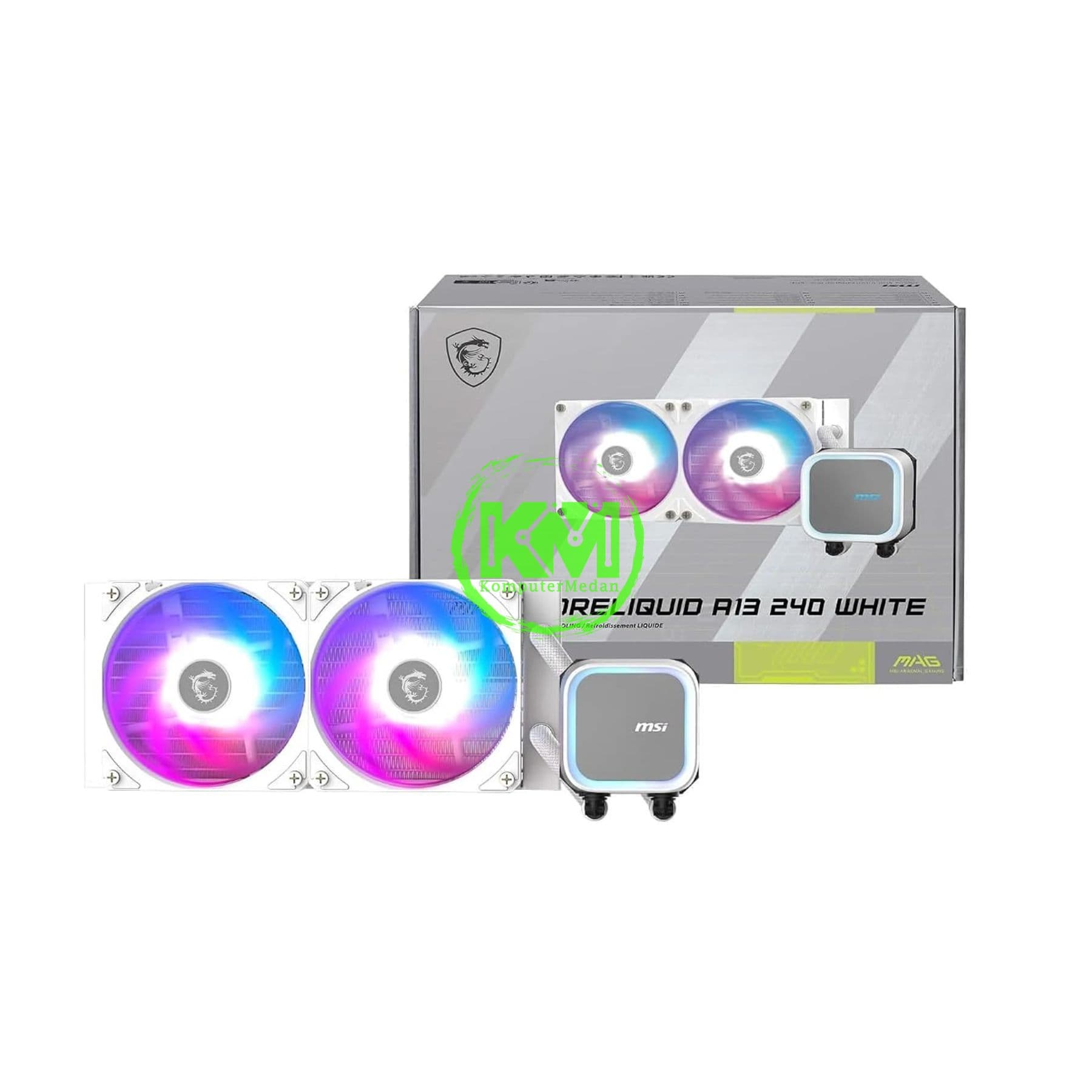 MSI MAG CORELIQUID A13 240 ARGB WHITE FAN PROCESSOR - Image 1
