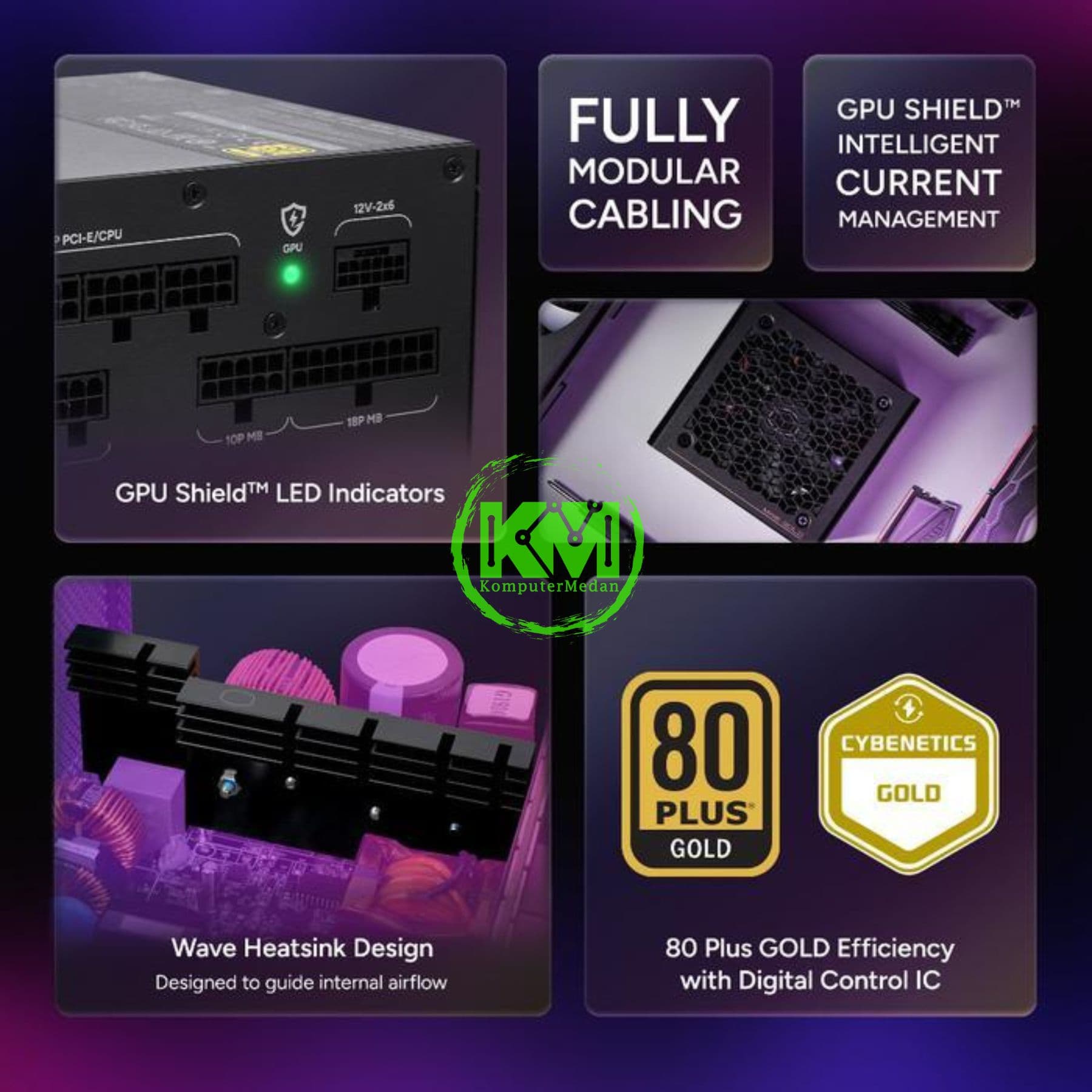 COOLERMASTER MWE 750W 80+ GOLD V4 WHITE POWER SUPPLY - Image 2