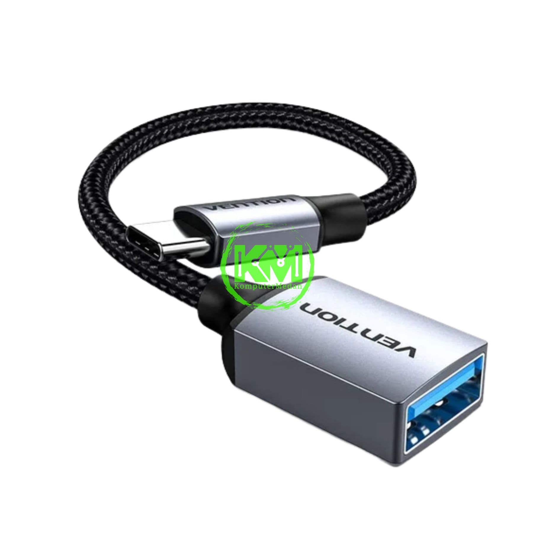 VENTION USB 3.0 C MALE TO A FEMALE OTG CABLE 0.15M GRAY ALUMINUM ALLOY TYPE (CCXHB) - NP - Image 2