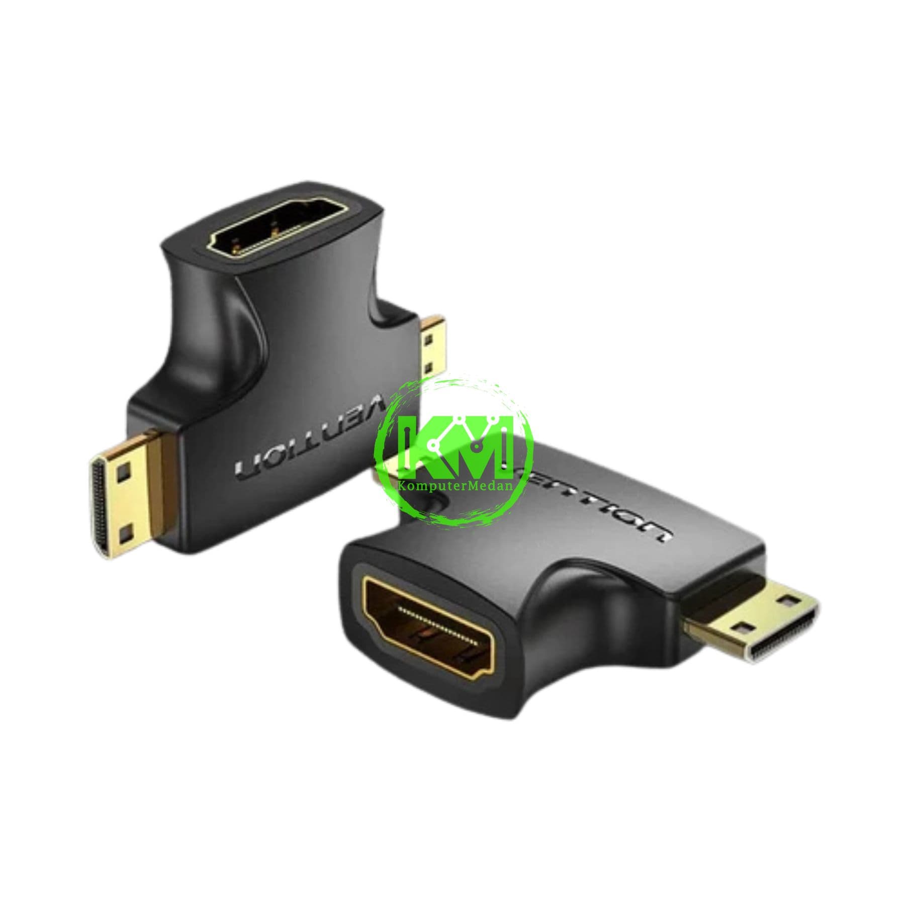 VENTION 2 IN 1 MINI HDMI AND MICRO HDMI MALE TO HDMI FEMALE ADAPTER BLACK (AGFB0) - NP - Image 2