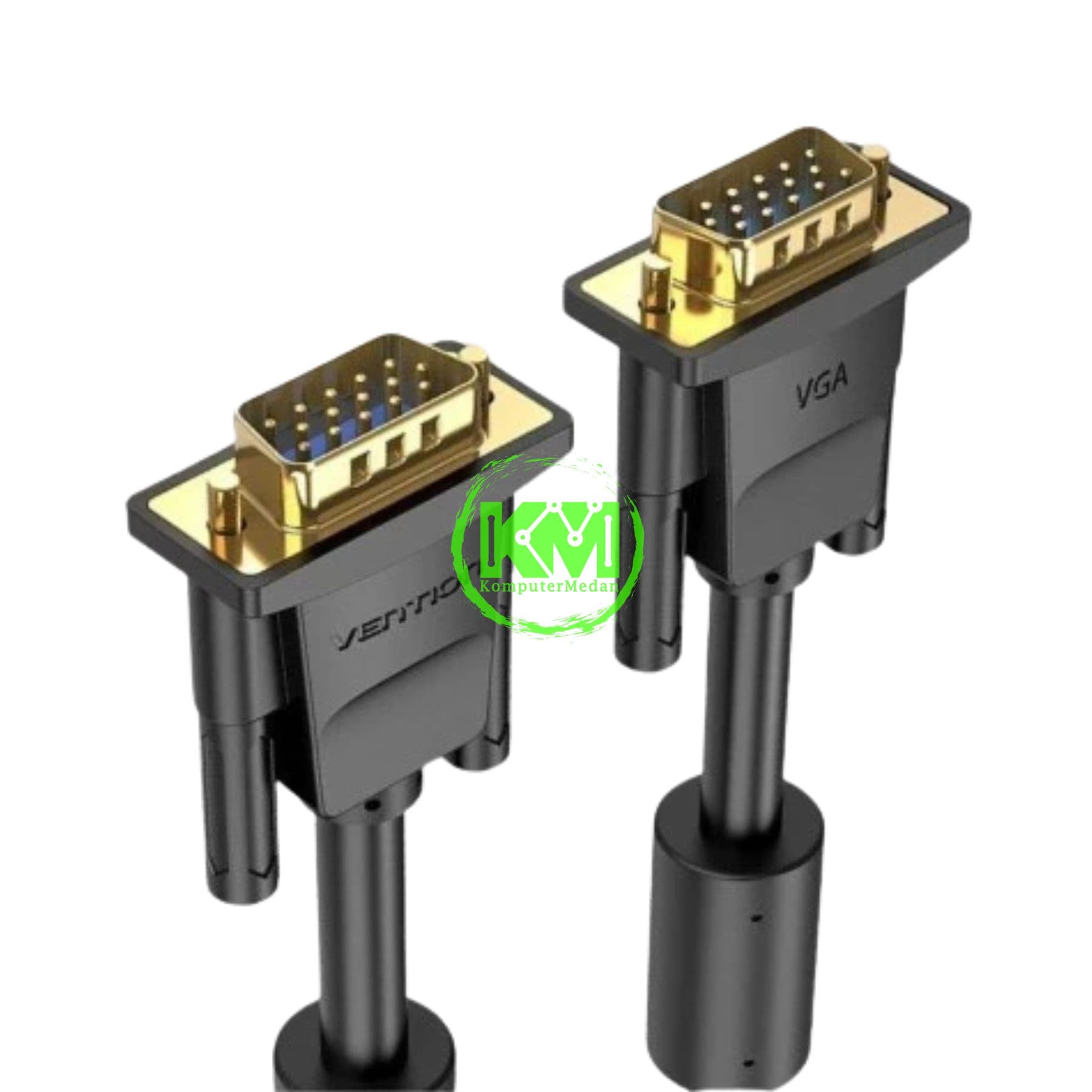 VENTION VGA (3+6) MALE TO MALE CABLE WITH FERRITE CORES 5M BLACK (DAEBJ) - NP - Image 2
