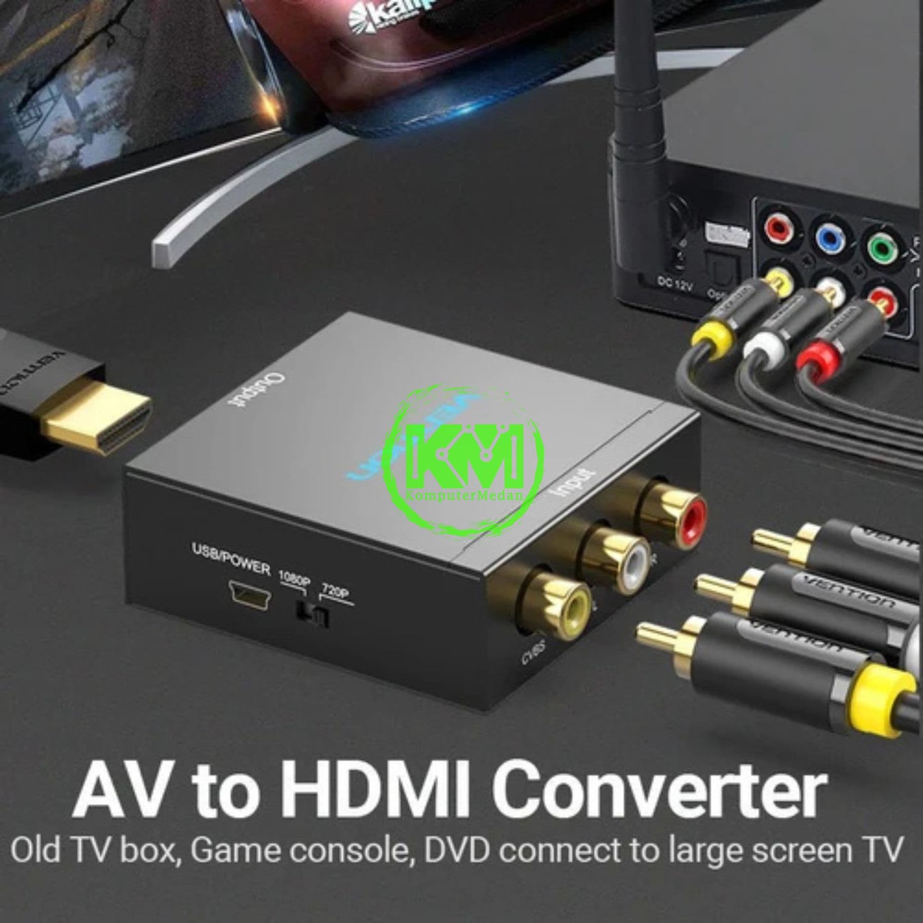 VENTION RCA TO HDMI CONVERTER BLACK METAL TYPE (AEFB0) - Image 4