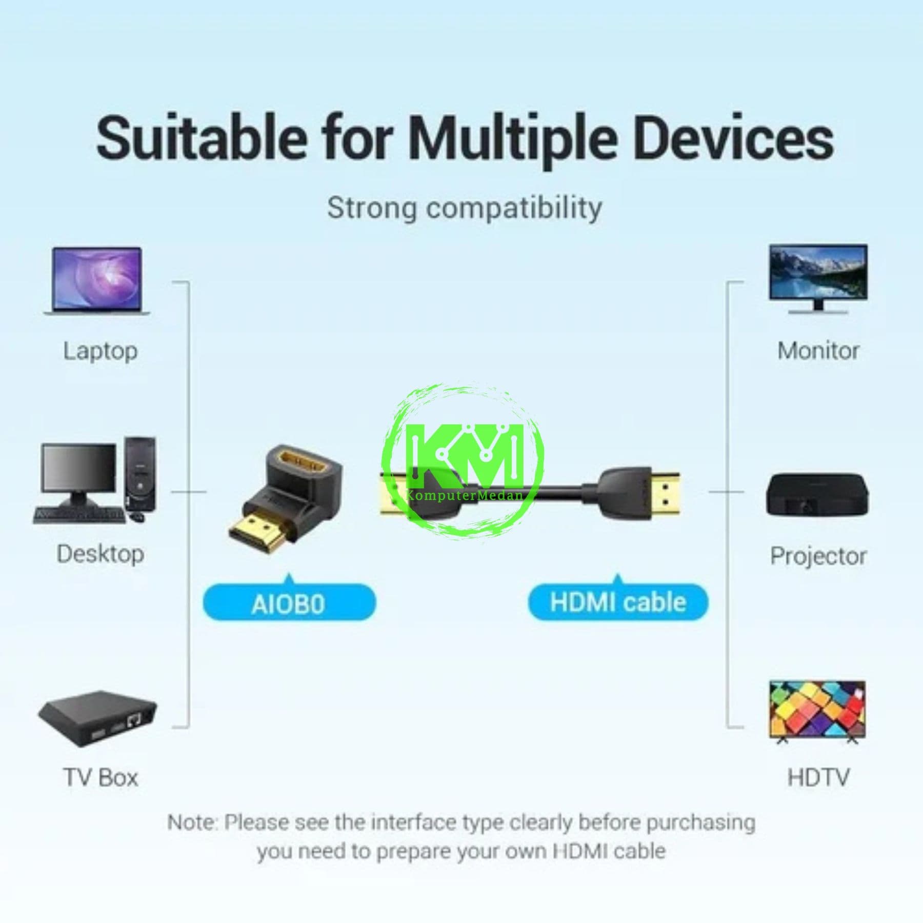 VENTION HDMI 90 DEGREE MALE TO FEMALE ADAPTER BLACK (AIOB0) - NP - Image 6