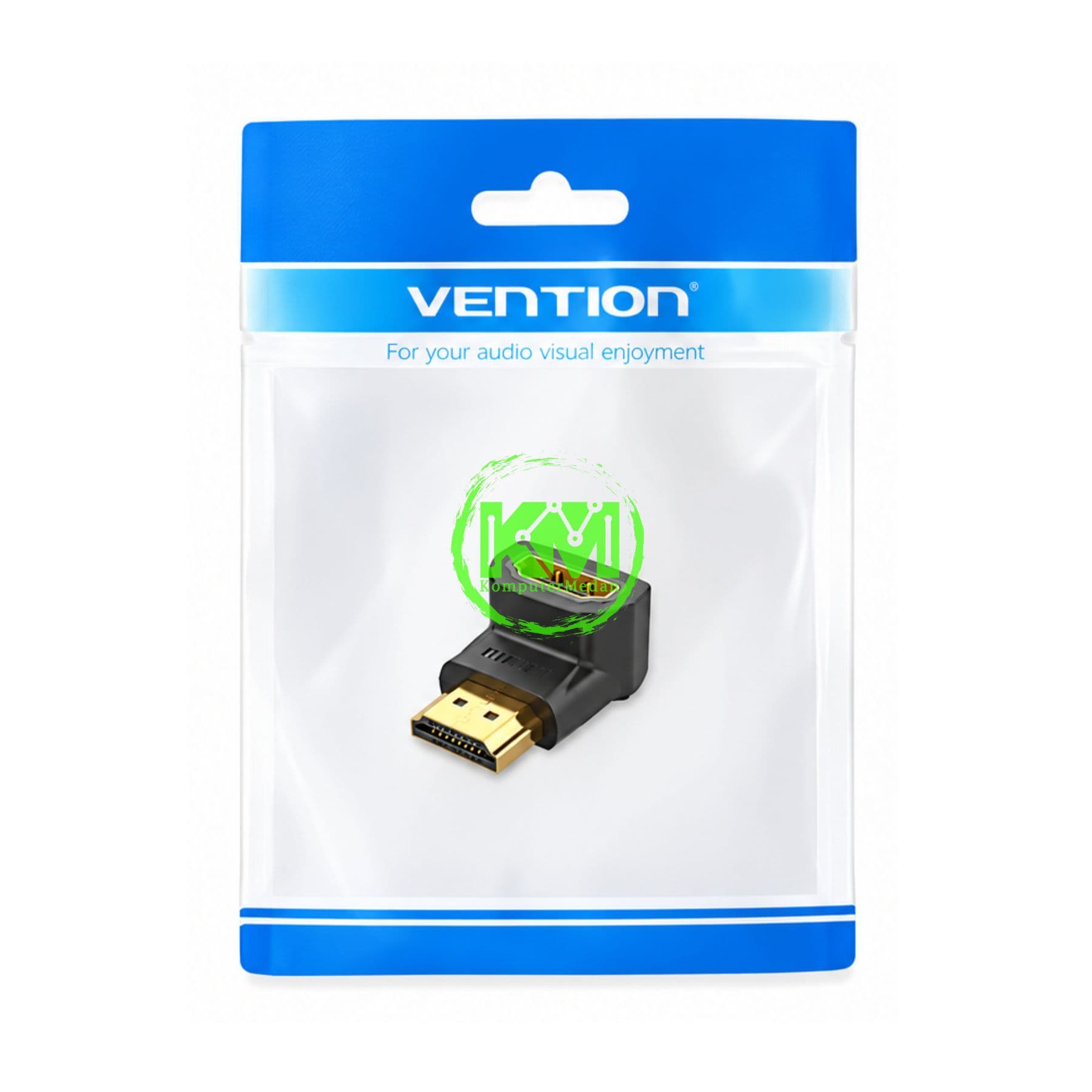 VENTION HDMI 90 DEGREE MALE TO FEMALE ADAPTER BLACK (AIOB0) - NP - Image 1