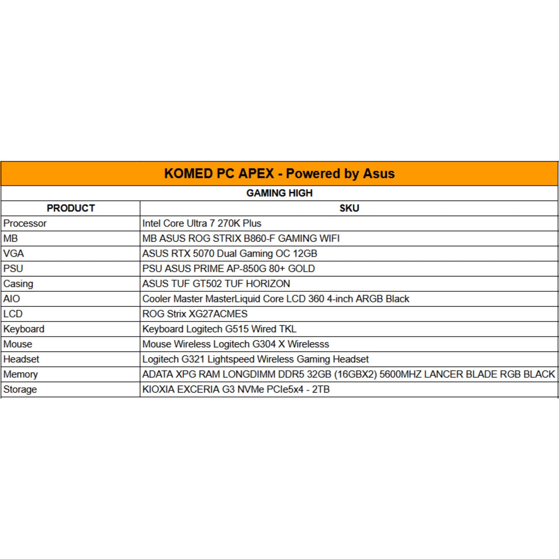 KOMED PC APEX - POWERED BY ASUS - Image 2
