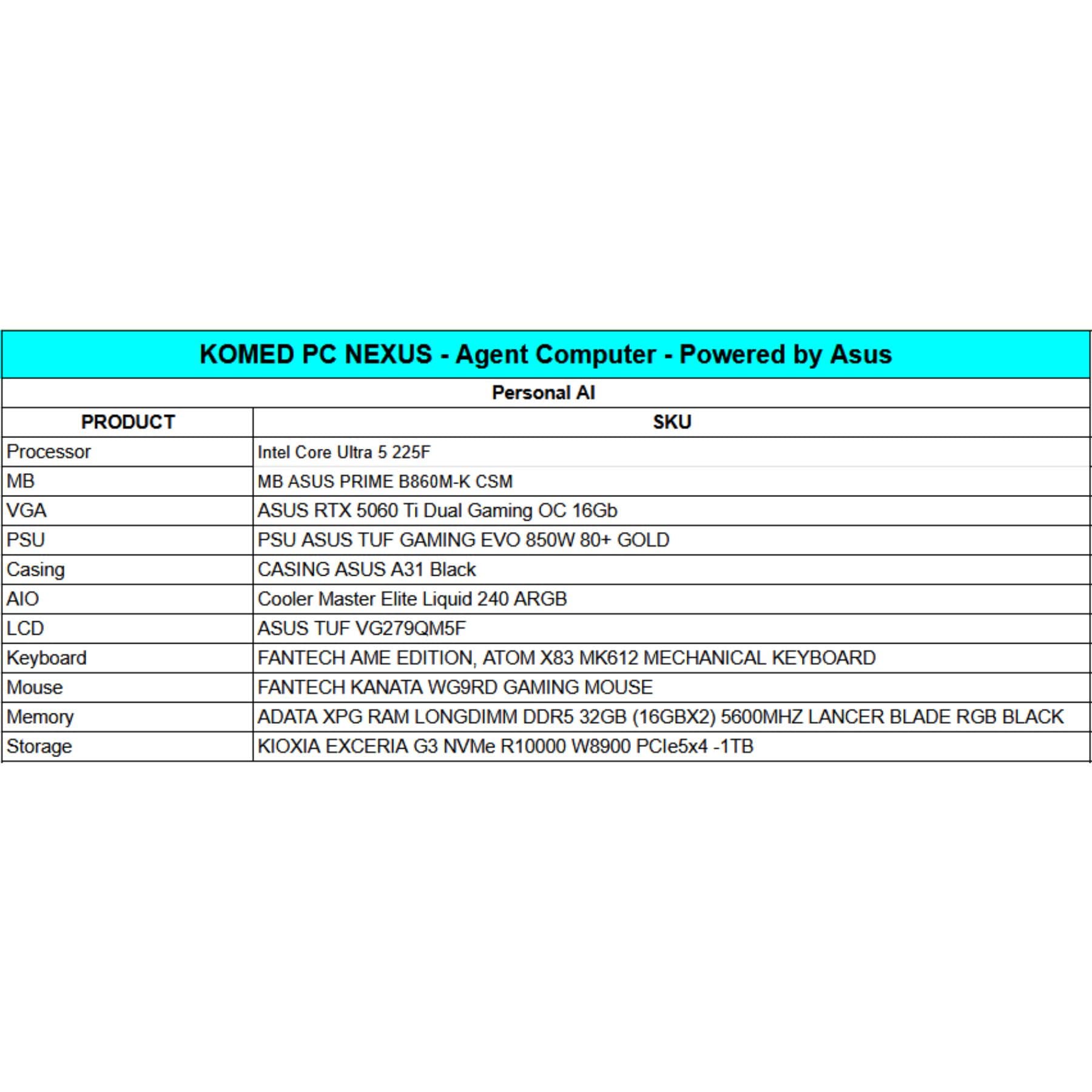 KOMED PC NEXUS - AGENT COMPUTER - POWERED BY ASUS - Image 2