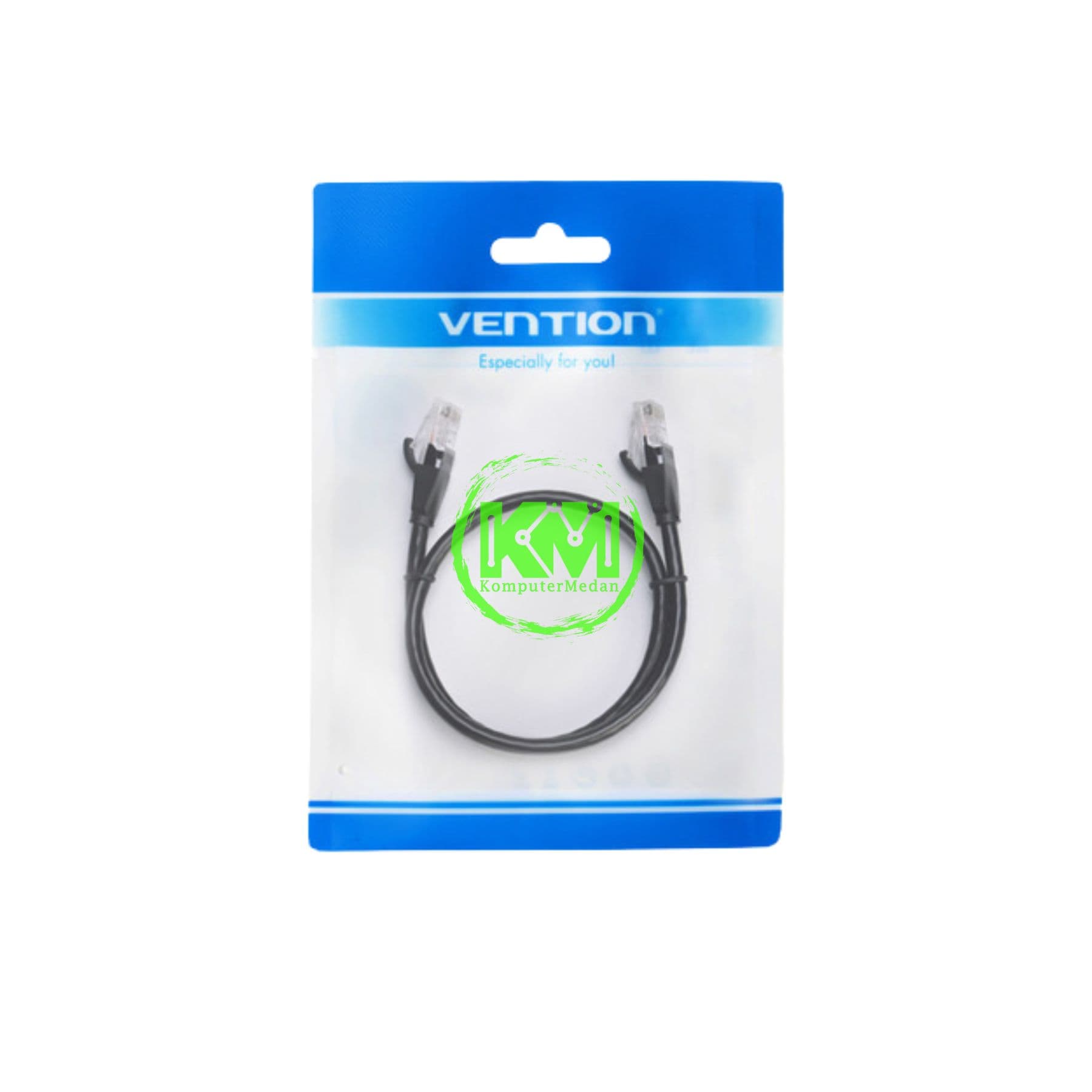 VENTION CAT6 UTP PATCH CABLE 3M BLACK (IBEBI) - NP - Image 1