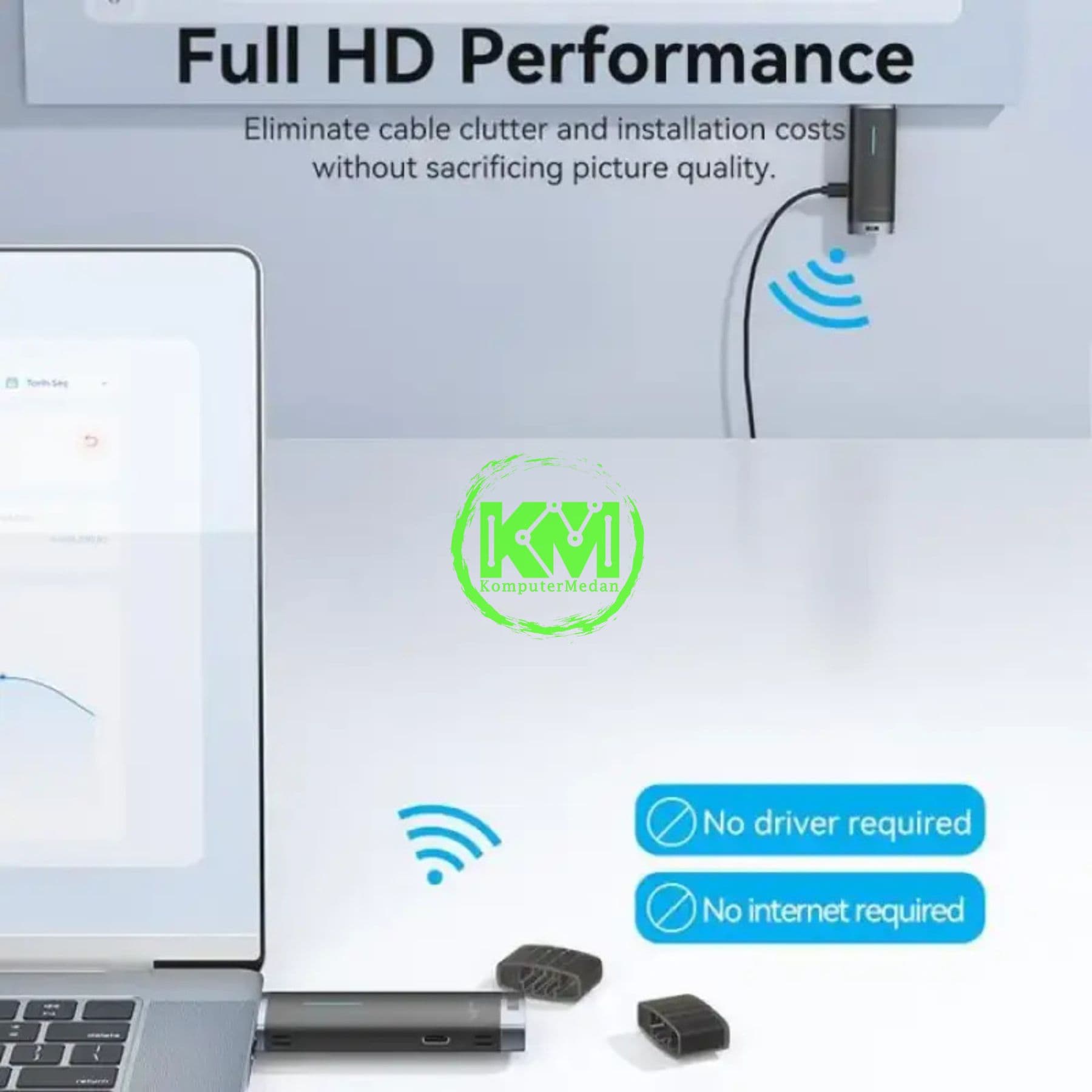VENTION WIRELESS HDMI TRANSMITTER AND RECEIVER BLACK (ADCB0) - NP - Image 3