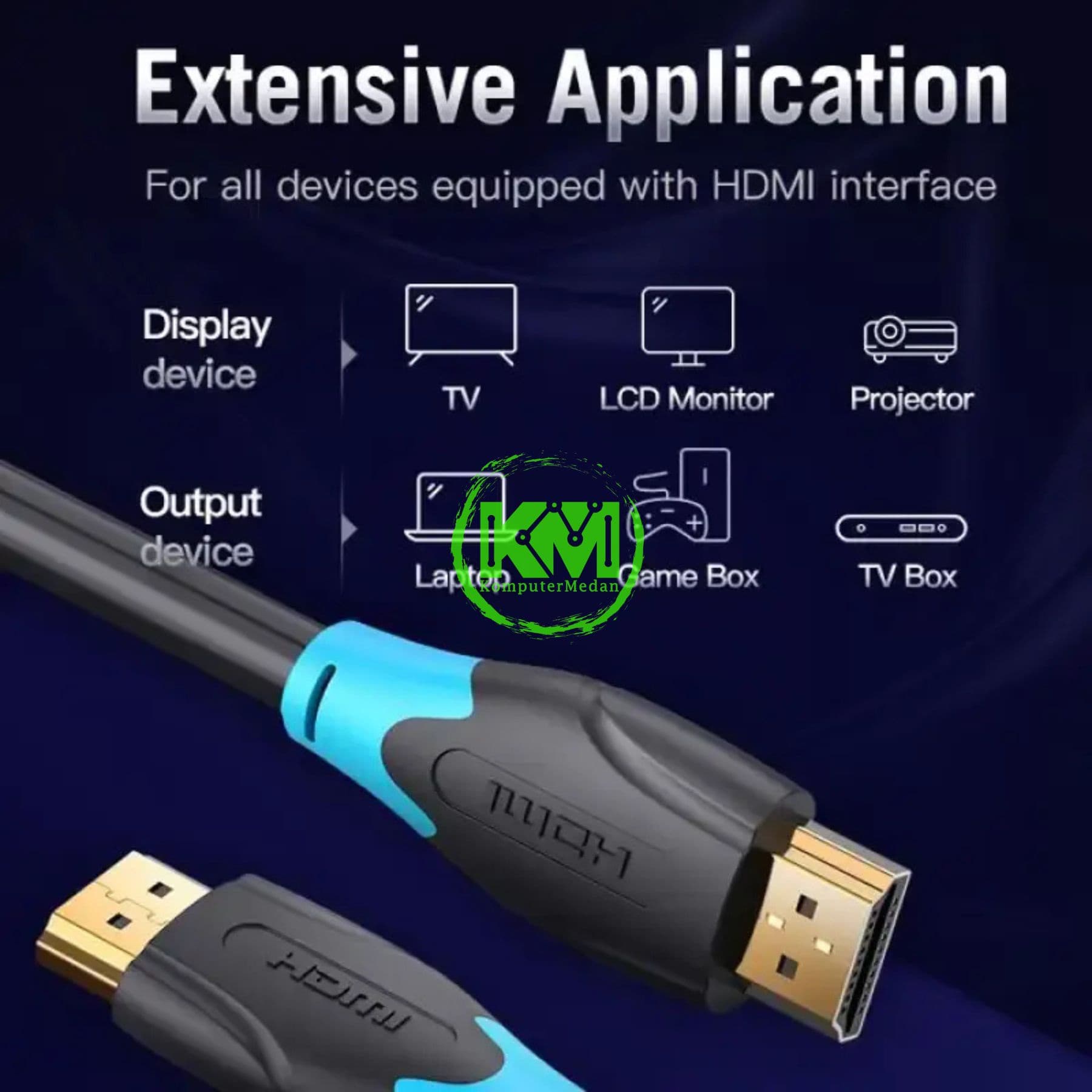 VENTION HDMI CABLE 3M BLACK (AACBI) - Image 4