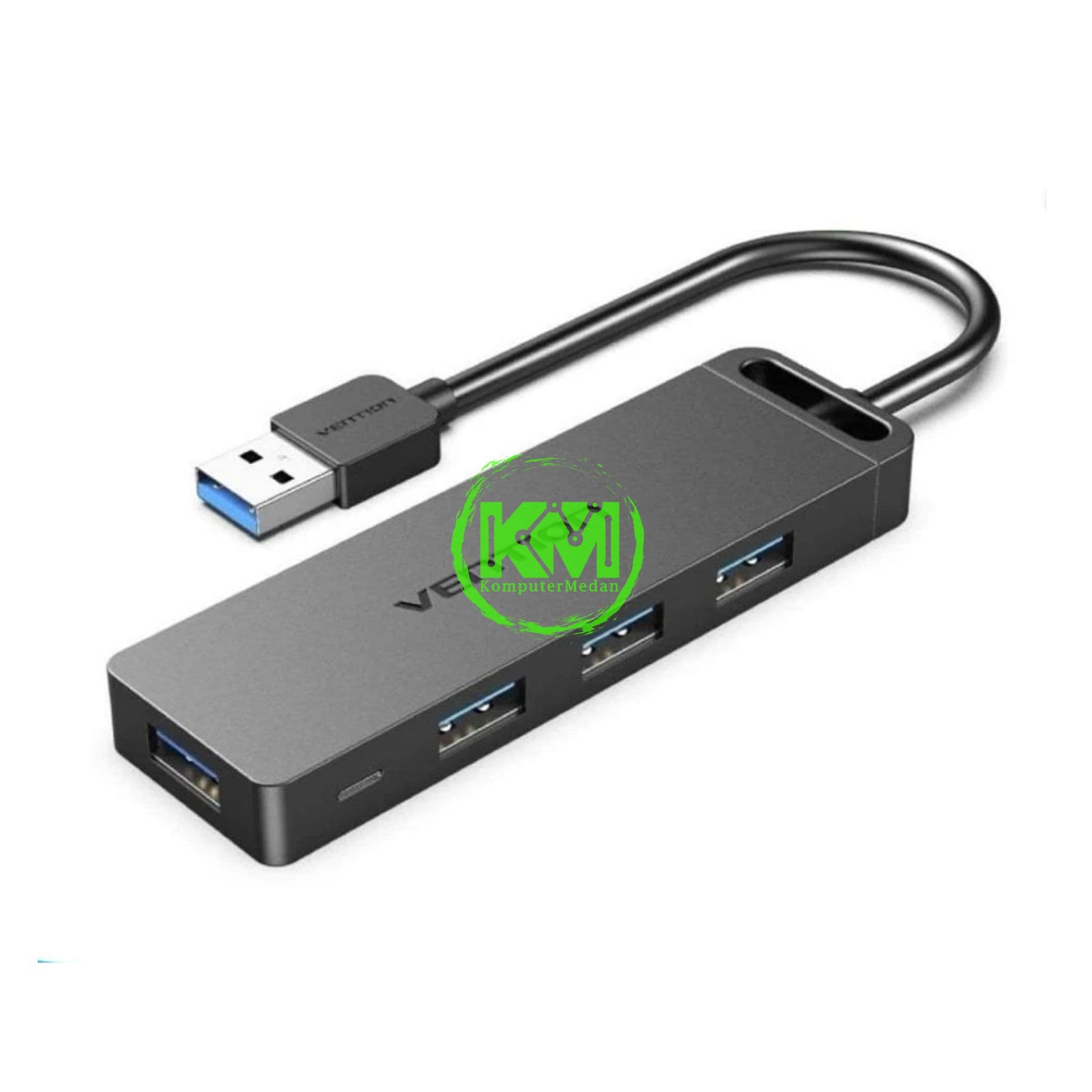 VENTION 4-PORT USB 3.0 HUB WITH POWER SUPPLY 0.15M BLACK (CHLBB-SCB) - NP - Image 2