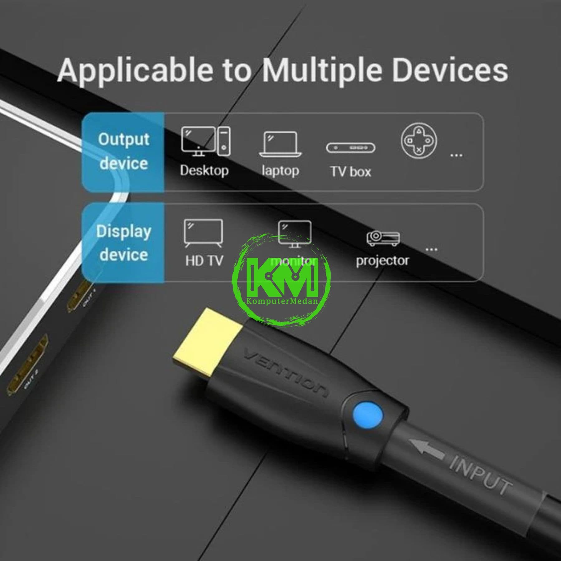 VENTION HDMI CABLE 20M BLACK FOR ENGINEERING (AAMBQ) - Image 5