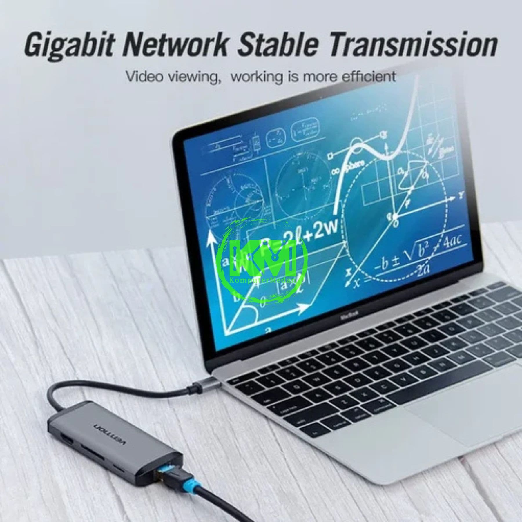 VENTION 7 IN 1 HUB TYPE-C TO HDMI/USB 3.0*3/RJ45/TF/SD/PD CONVERTER 0.15M GRAY METAL TYPE (CNDHB) - NP - Image 2