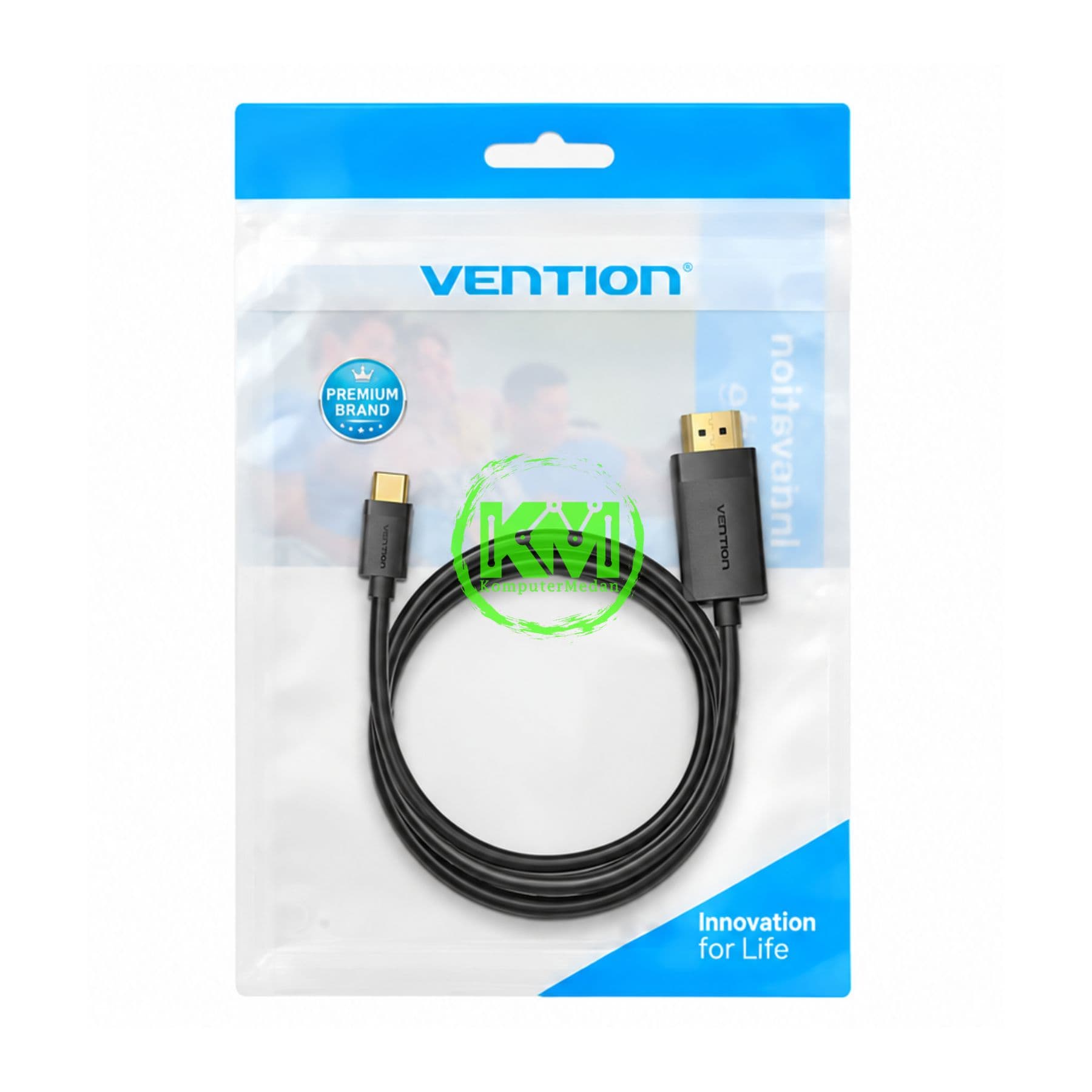 VENTION TYPE-C TO HDMI CABLE 1.5M BLACK (CGUBG) - Image 1