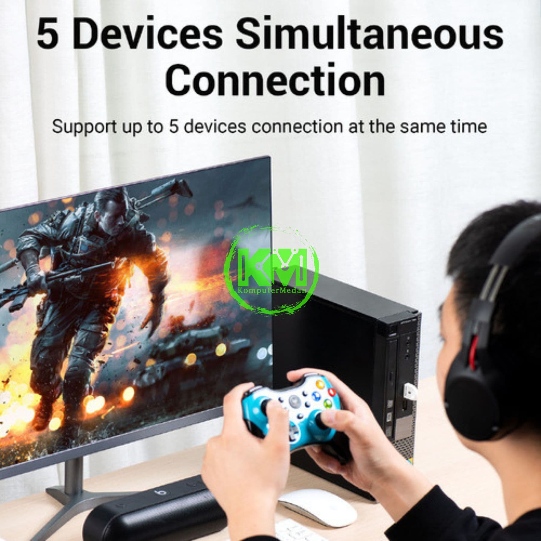 VENTION USB BLUETOOTH 5.0 ADAPTER WHITE (CDSW0) - NP - Image 2