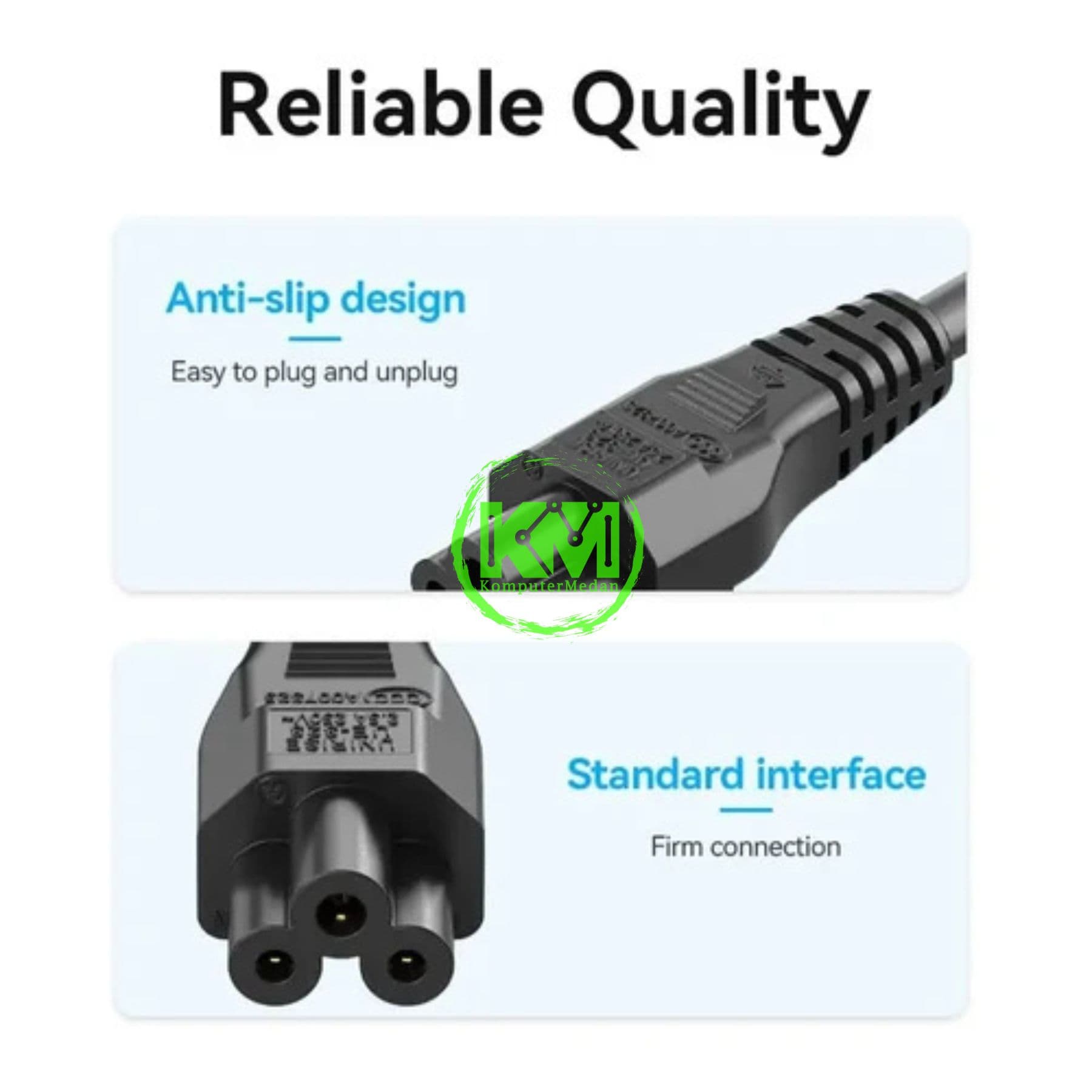 VENTION 3-PRONG POWER CORD 1.8M C5 CONNECTOR EU-PLUG (ZCHBAC) - Image 5