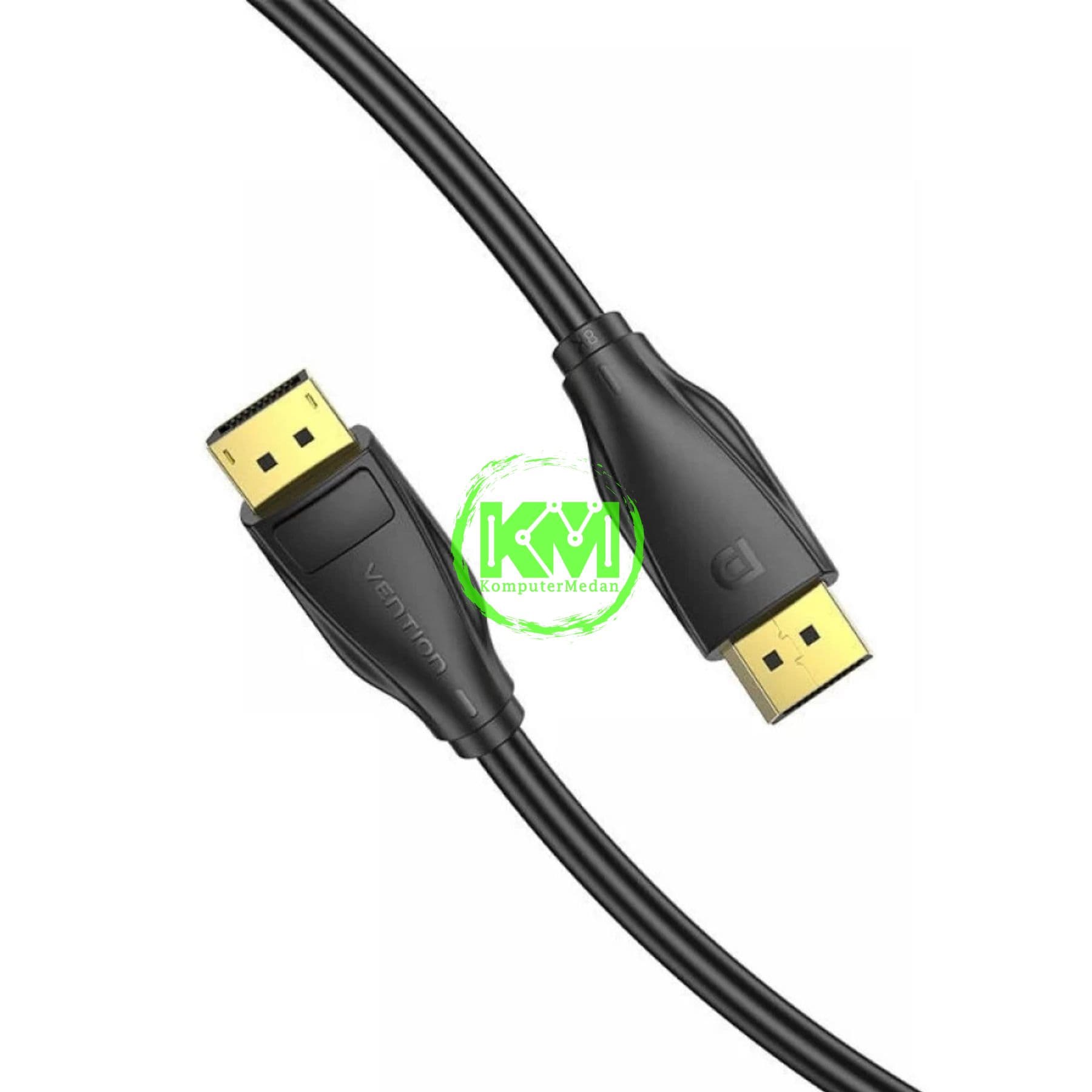 VENTION COTTON BRAIDED DP MALE TO MALE 8K CABLE 5M BLACK (HCCBJ) - Image 2