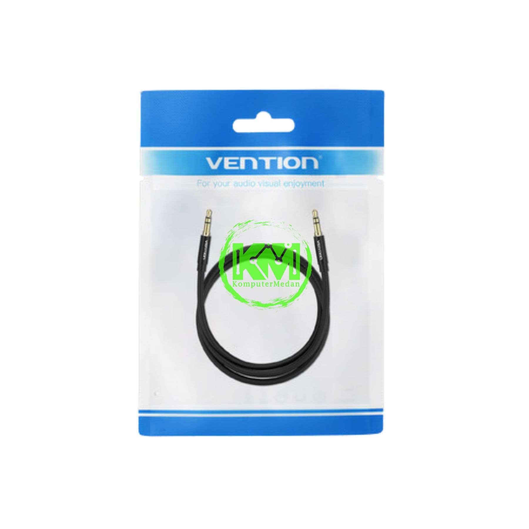 VENTION 3.5MM MALE TO MALE AUDIO CABLE 3M BLACK ALLOY TYPE (BAXBI) - Image 1
