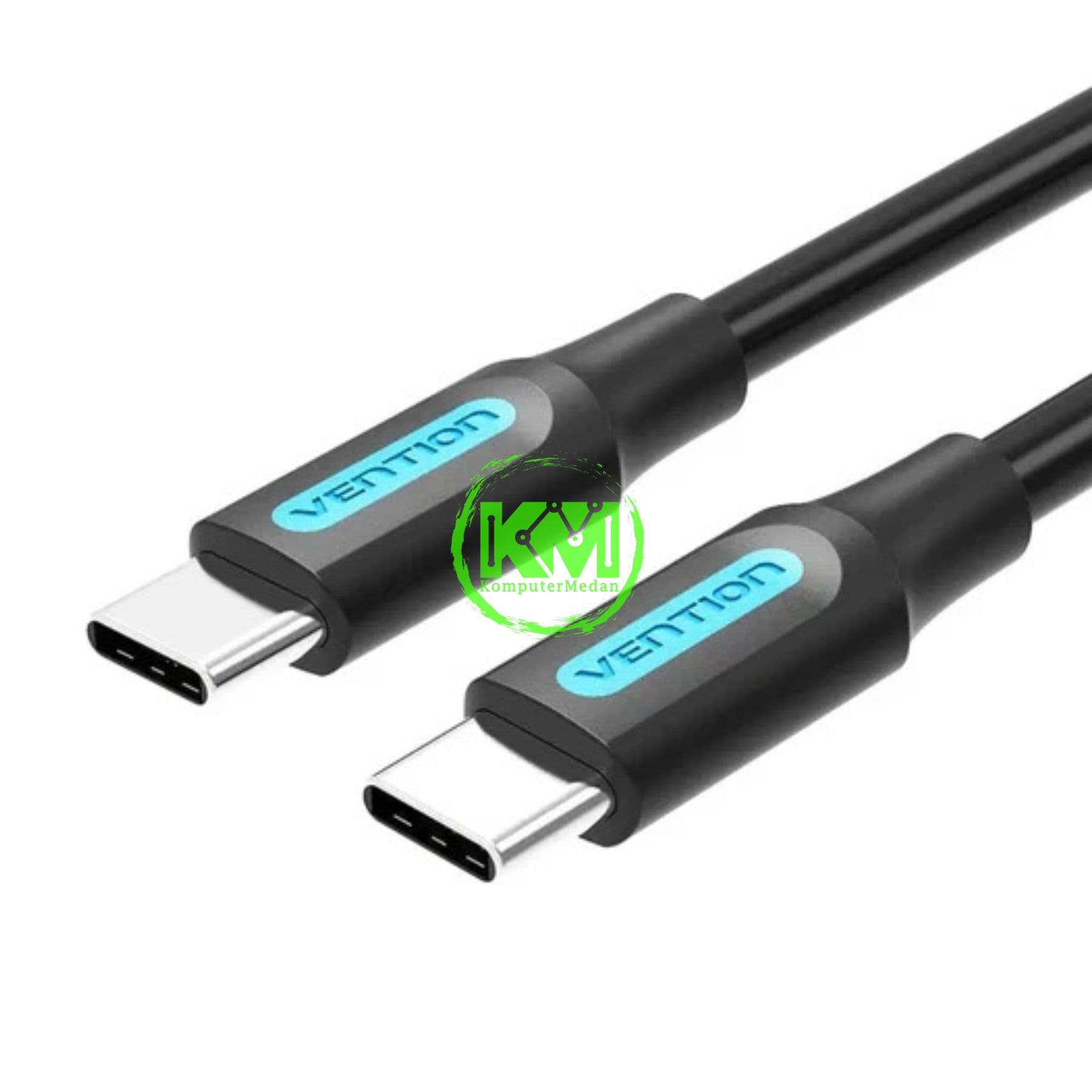 VENTION USB 2.0 C MALE TO MALE CABLE 1.5M BLACK PVC TYPE (COSBG) - Image 1