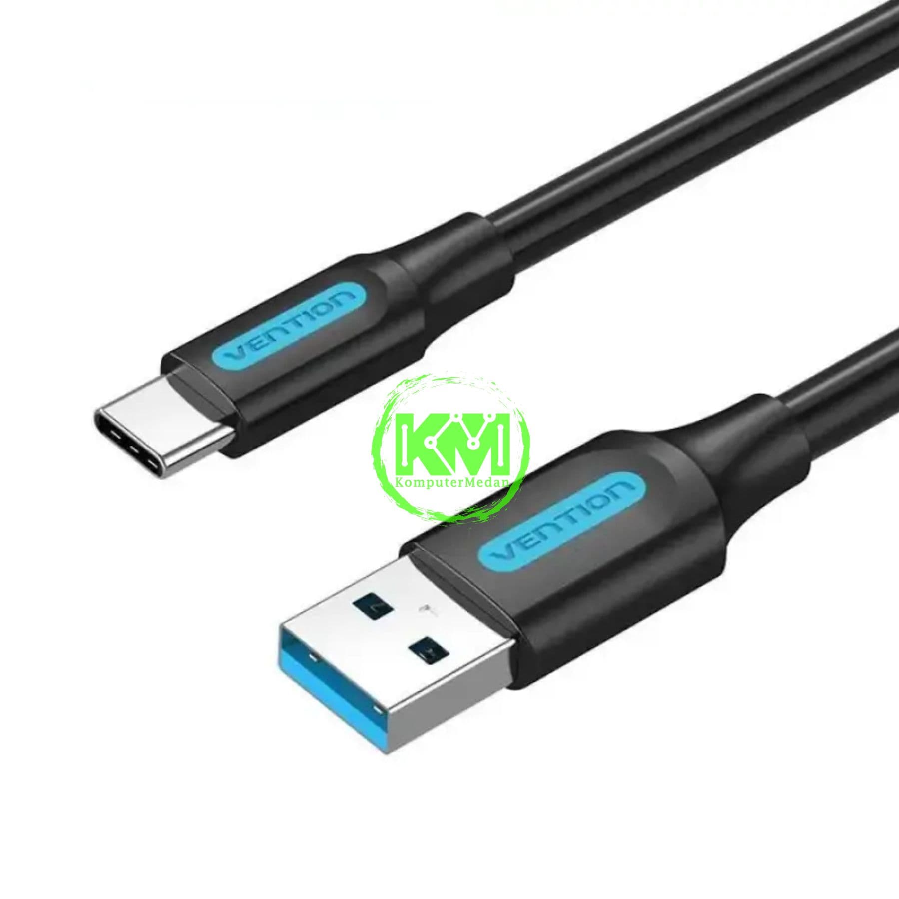 VENTION USB 3.0 A MALE TO C MALE CABLE 1M BLACK PVC TYPE (COZBF)