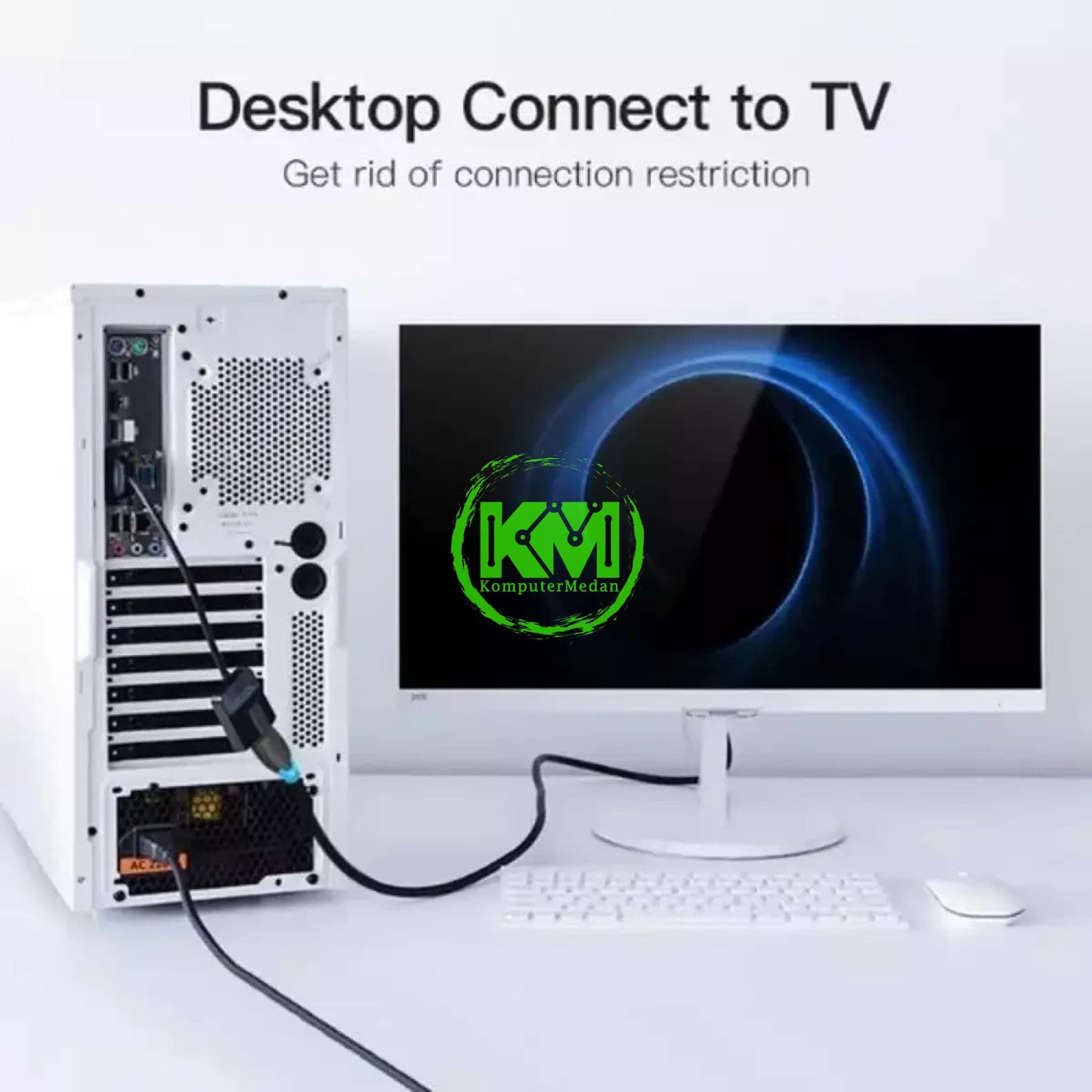 VENTION VGA TO HDMI CONVERTER WITH FEMALE MICRO USB AND AUDIO PORT 0.15M BLACK (ACNBB) - Image 5