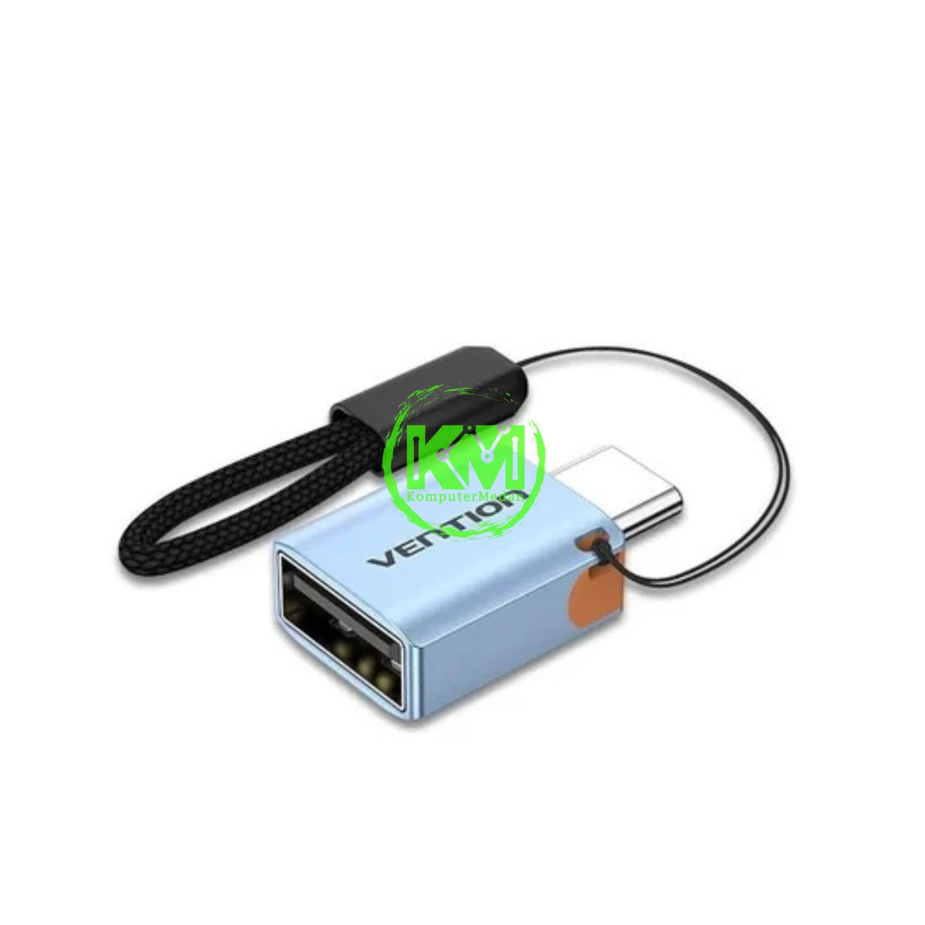 VENTION USB 3.1 TYPE-C MALE TO USB FEMALE OTG ADAPTER WITH LANYARD GRAY ALUMINUM ALLOY TYPE (CUBH0)